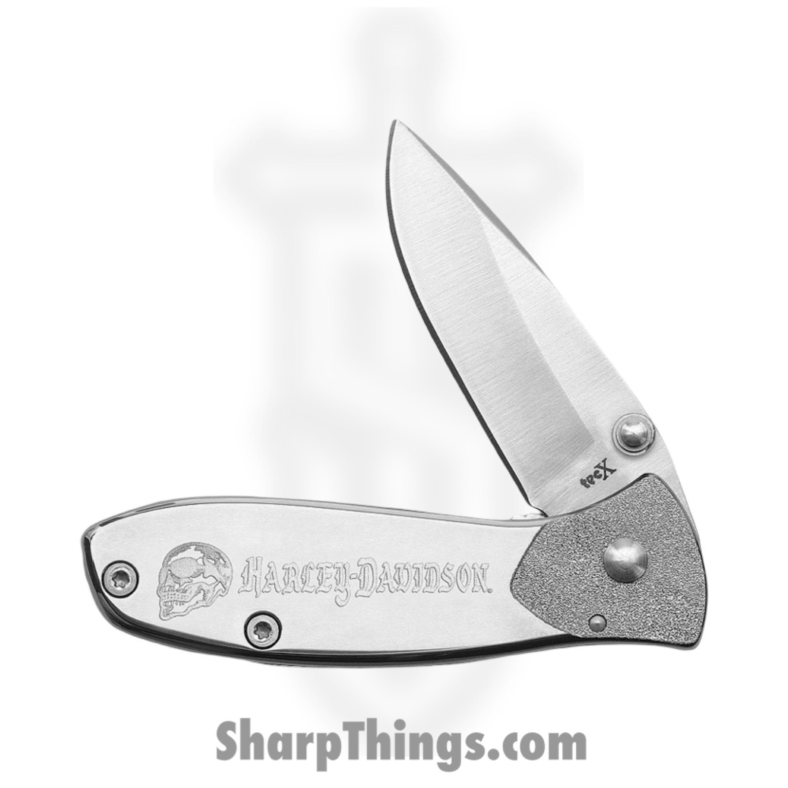 Case Cutlery - CA52156 - Tec X Tags - Folding Knife - Stainless Polished Drop Point - Stainless - Silver