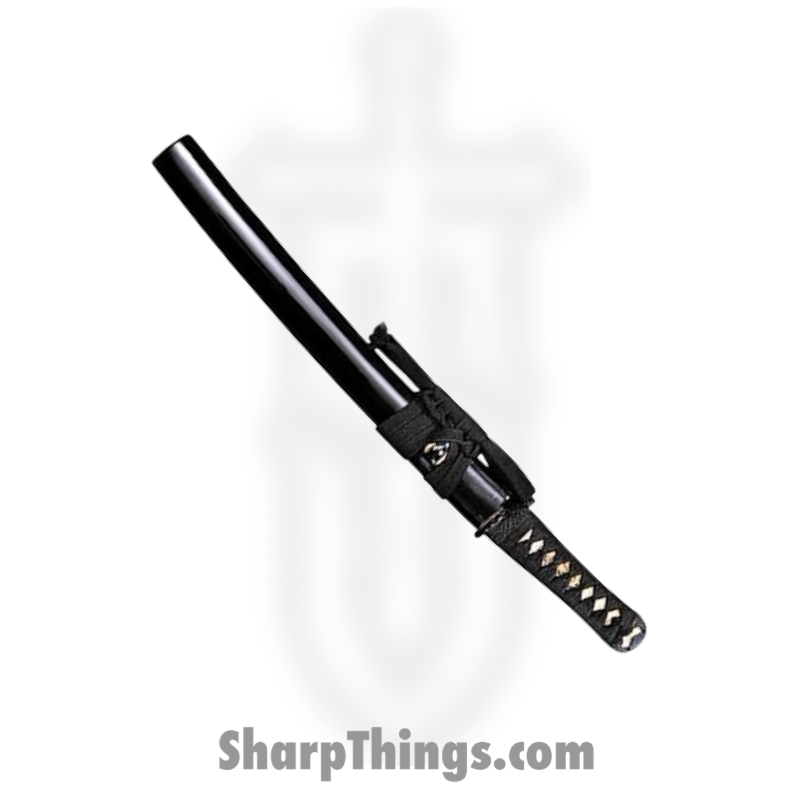 Cold Steel - CS88T - Emperor Series O Tanto - Fixed Blade Knife - 1060 HC Satin Katana - Cord Wrapped - Black - Image 2