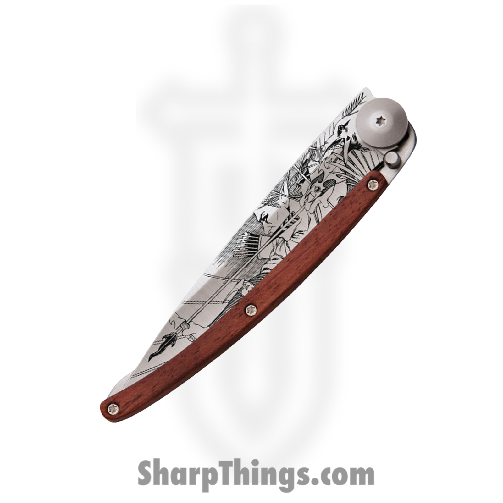 Deejo - DEE1CB027 - Fantasy Elf 37g - Folding Knife - 420 SS Matte Drop Point - Coralwood SS - Brown - Image 3