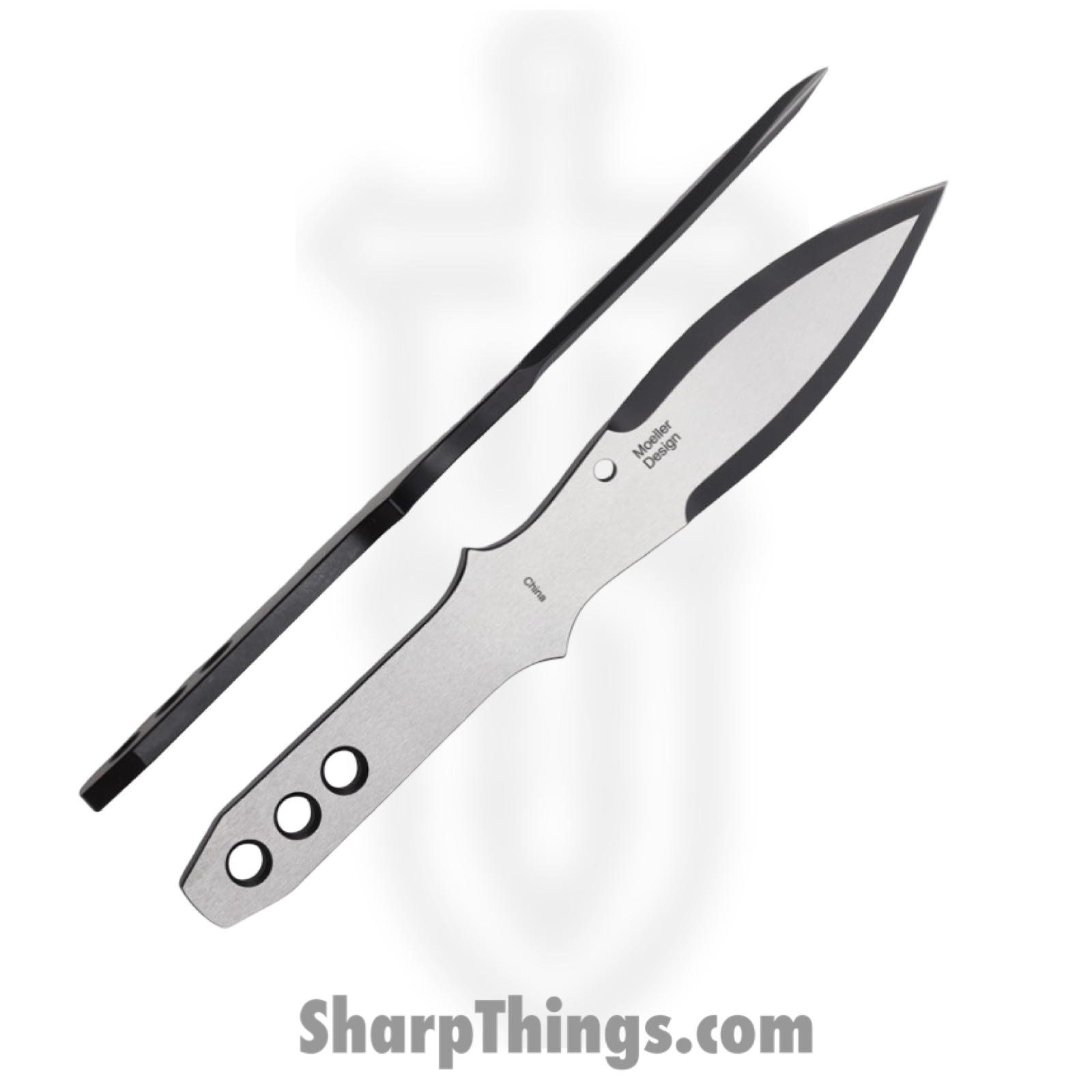 Spyderco - SCTK01SM - Spyderthrowers Small - Fixed Blade Knife - 8Cr13MoV - 8Cr13MoV - Silver - Image 2