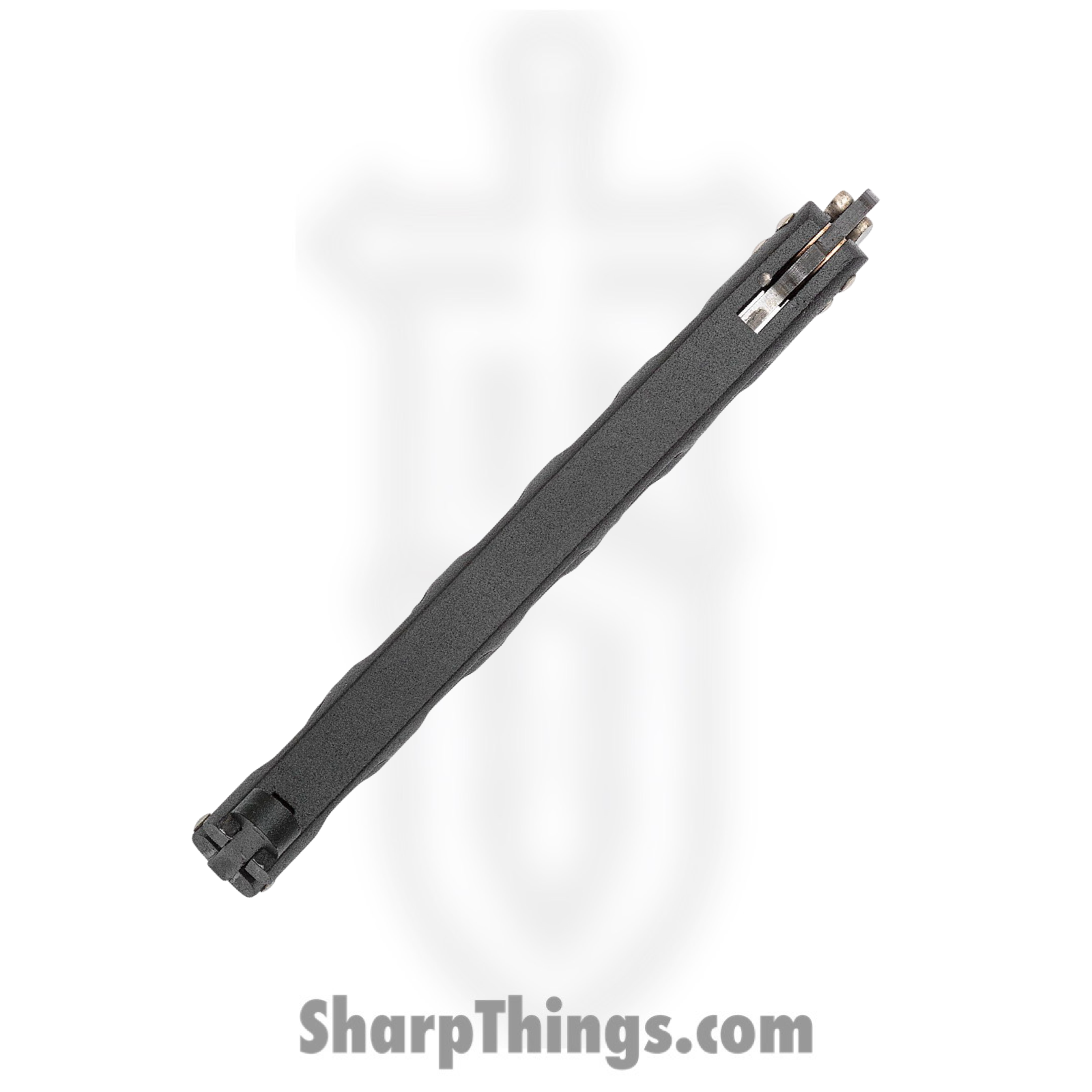 Bear & Son - BC115TAND - Butterfly Silver Vein - Balisong - Damascus Damascus Tanto - Powder Coated Zinc - Black - Image 5