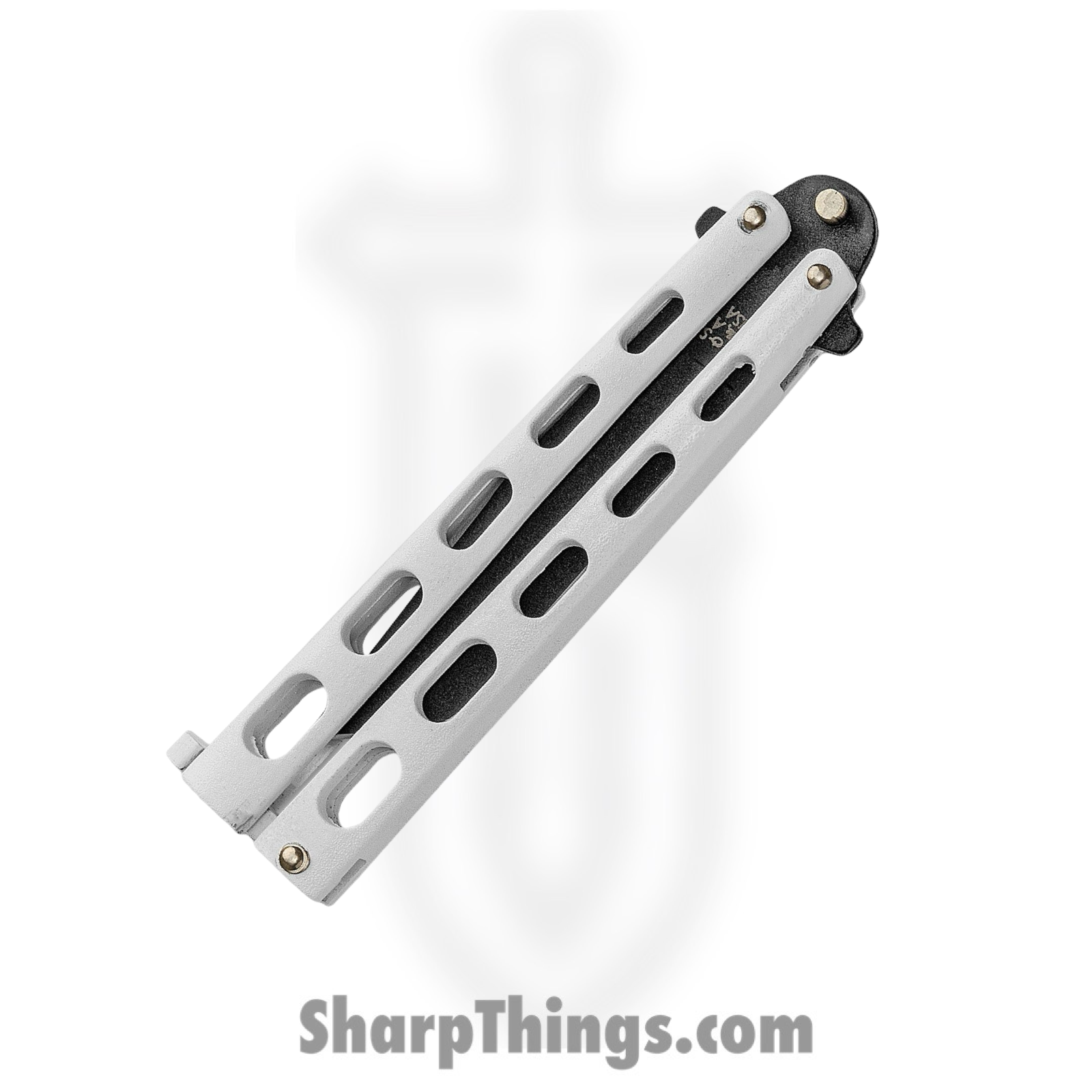 Bear & Son - BC115TANW - Butterfly - Balisong - 1095 HC Coated Tanto - Powder Coated Zinc - Black - Image 2