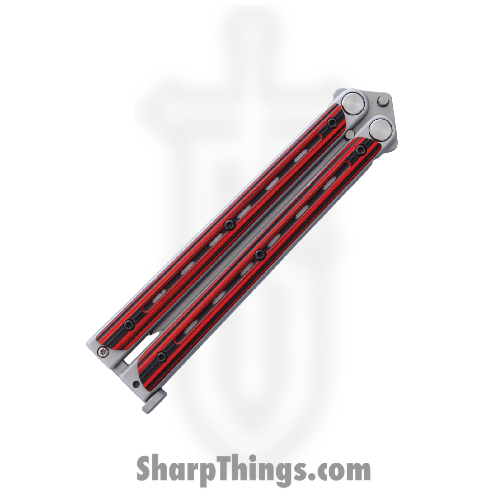 Bradley - BCC904 - Kimura - Balisong - 154CM Blasted Spear Point - Steel G10 - Red Black - Image 2