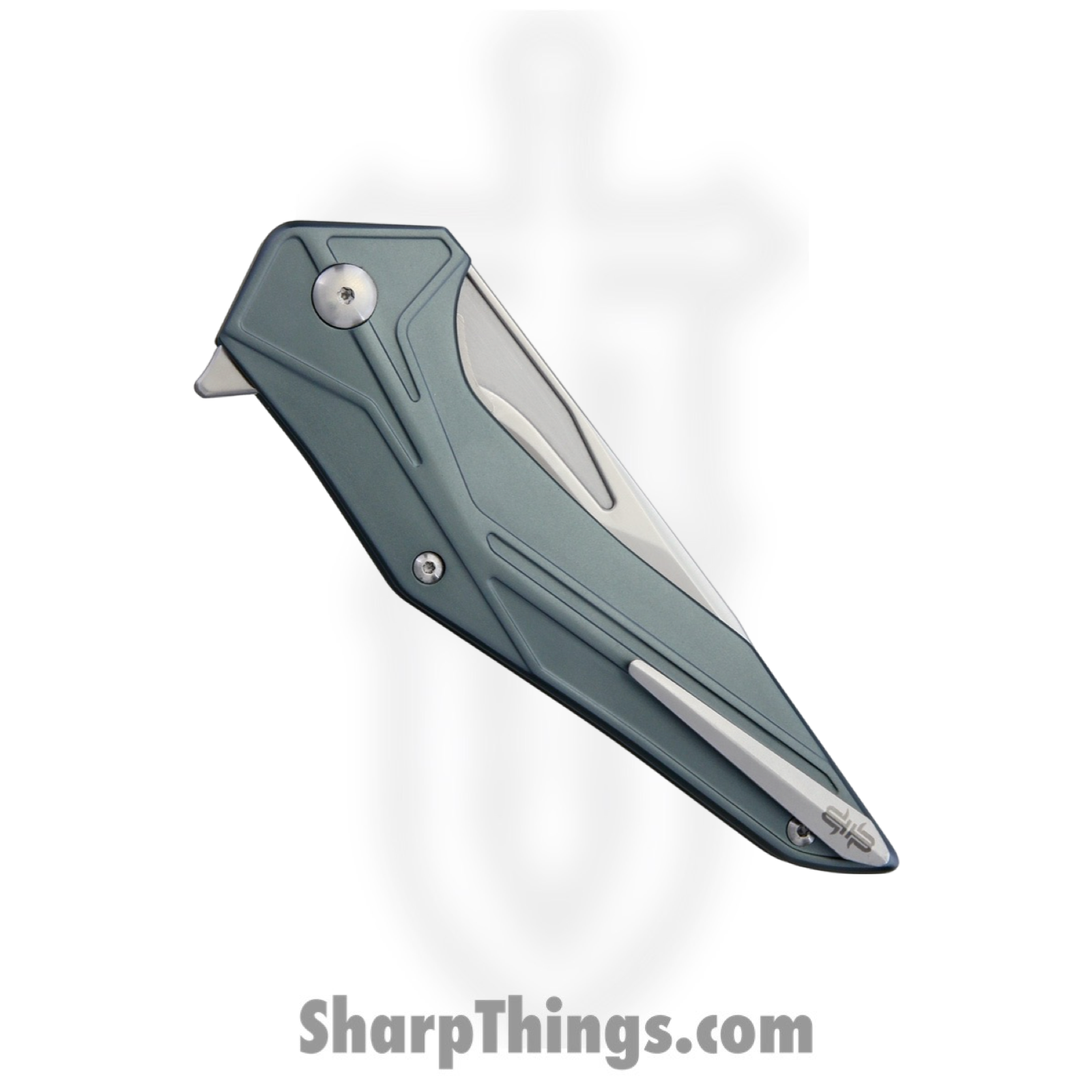 Brous Blades - BRB242 - Tyrant - Folding Knife - D2 Satin Extended Tang - Aluminum - Gray - Image 2