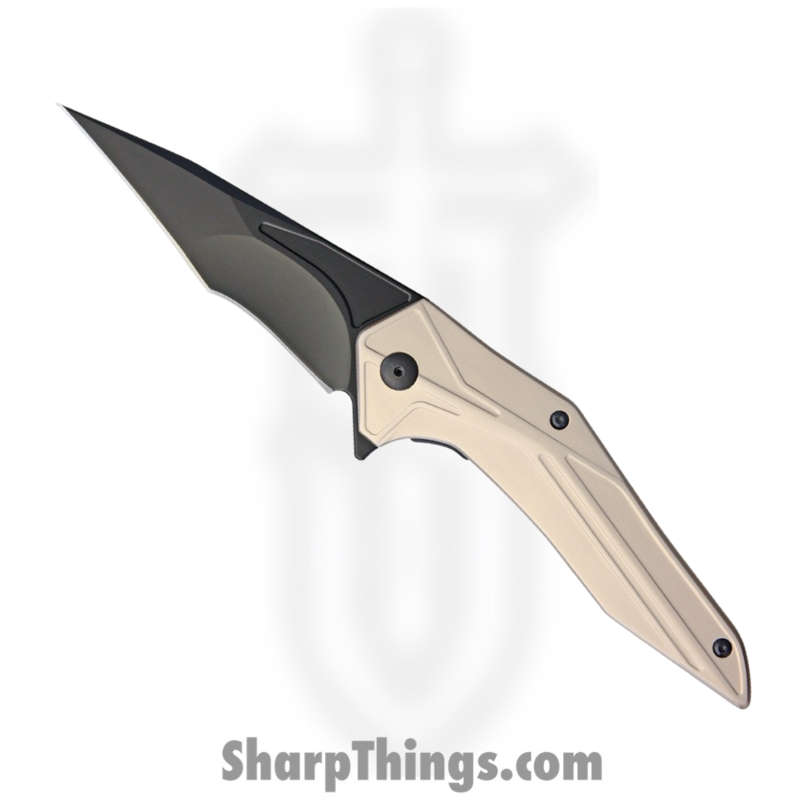 Brous Blades - BRB245 - Tyrant - Folding Knife - D2 Coated Tanto - Aluminum - Pink
