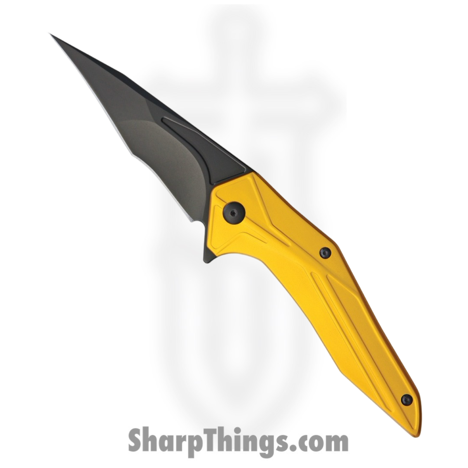 Brous Blades - BRB246 - Tyrant - Folding Knife - D2 Coated Tanto - Aluminum - Gold