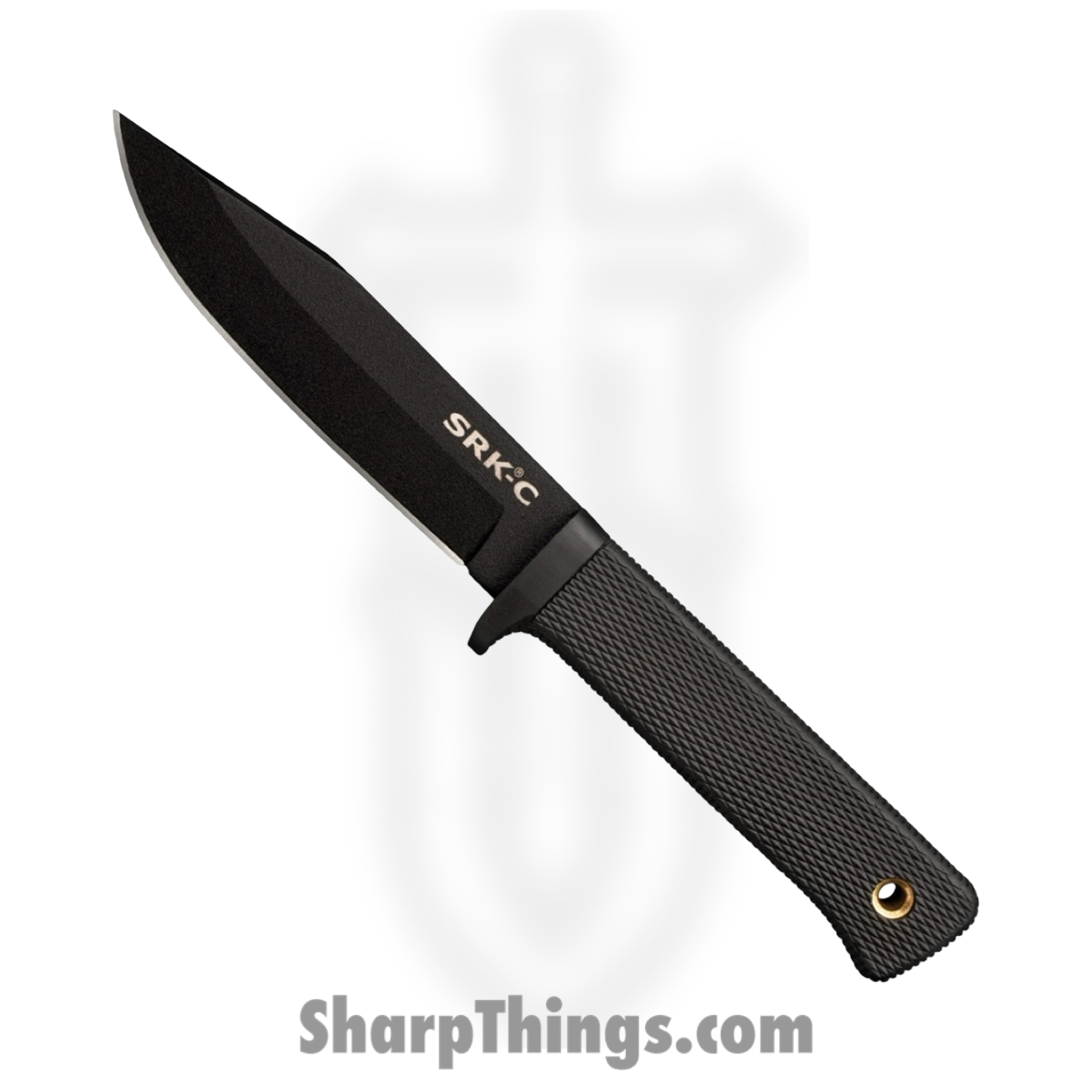 Cold Steel - CS49LCKD - SRK Compact - Fixed Blade Knife - SK-5 Coated Clip Point - Kray-Ex - Black