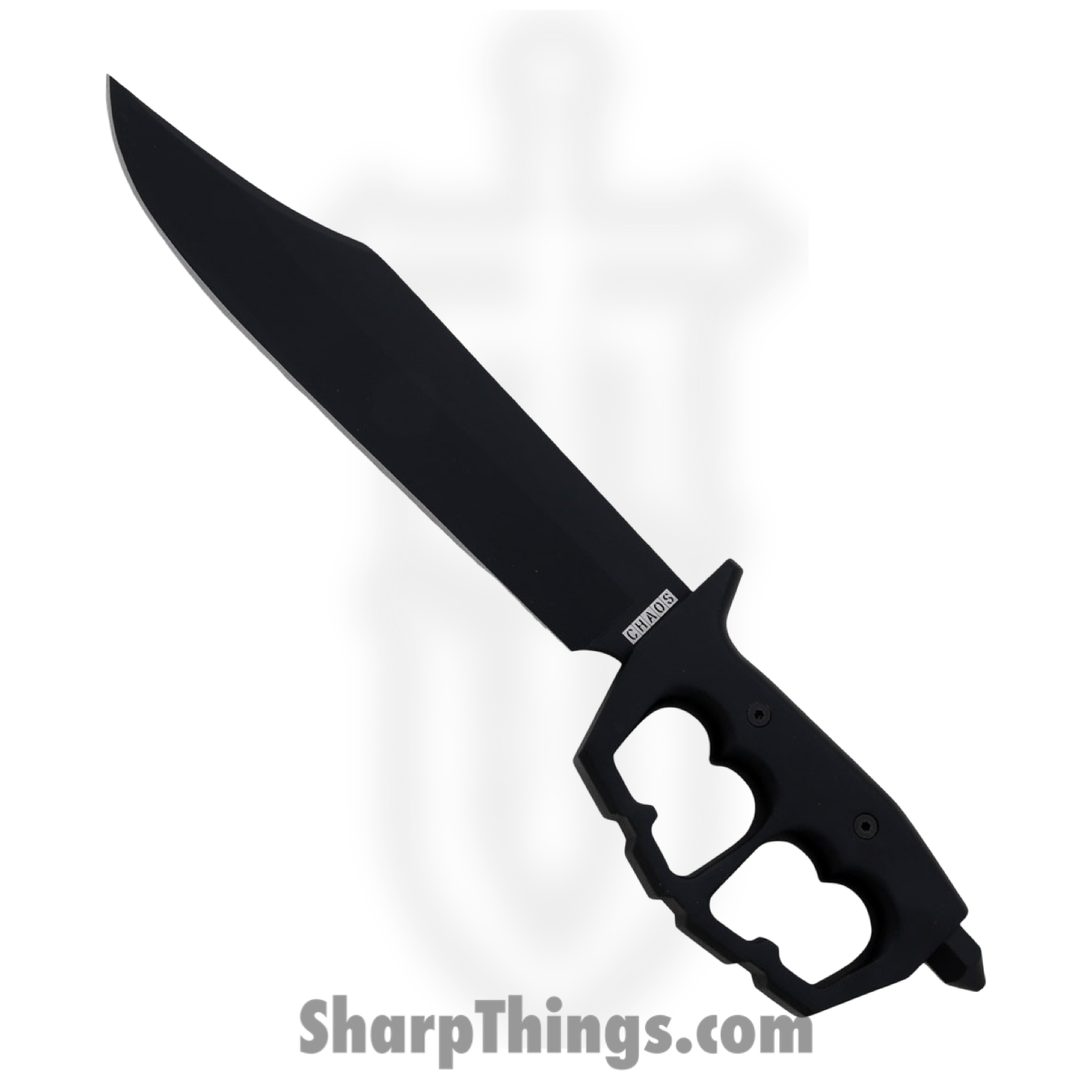 Cold Steel - CS80NTB - Chaos Bowie - Fixed Blade Knife - SK-5 Coated Clip Point - 6061-T6 Aluminum - Black