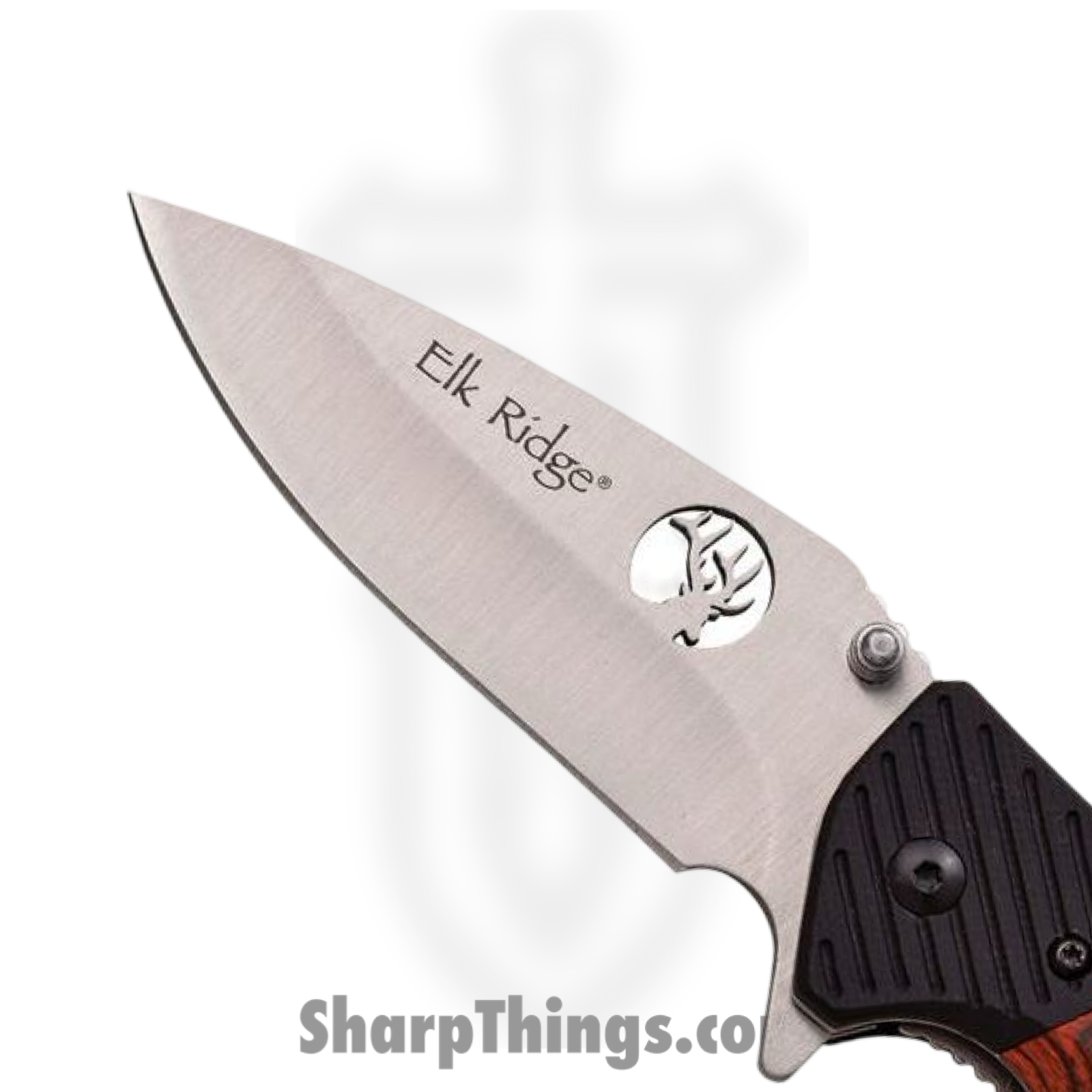 Elk Ridge - ER566SPW - Pakkawood Linerlock - Folding Knife - Stainless Satin Drop Point - Pakkawood G10 - Red Black - Image 2