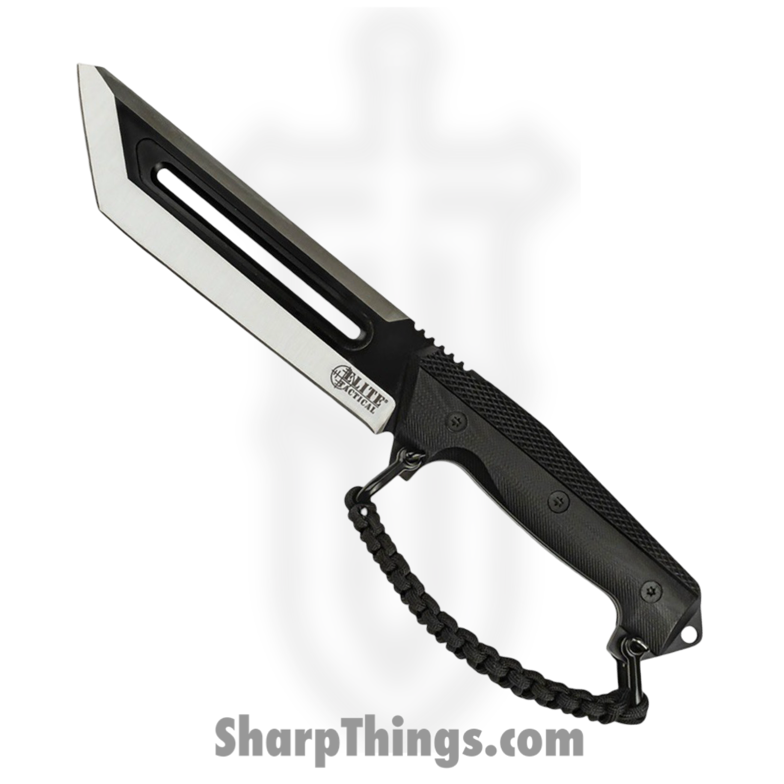 Elite Tactical - ETFIX004BK - The Rig - Fixed Blade Knife - 8Cr13MoV Two Tone Tanto - G10 - Black
