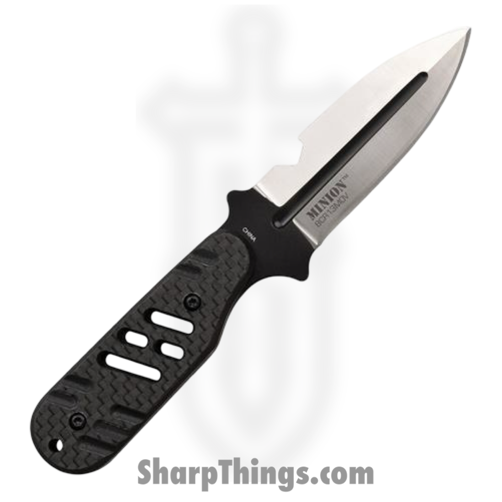 Elite Tactical - ETFIX008 - The Minion - Fixed Blade Knife - D2 Satin Dagger - G10 CF Onlay - Black - Image 2