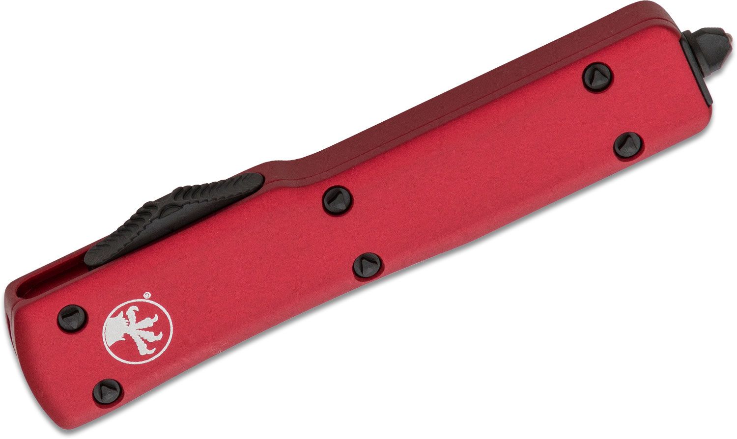 Microtech - 148-1RD - UTX-70 - OTF Auto - Elmax, M390, 204P Two Tone Drop Point - 6061-T6 Aluminum - Red - Image 6