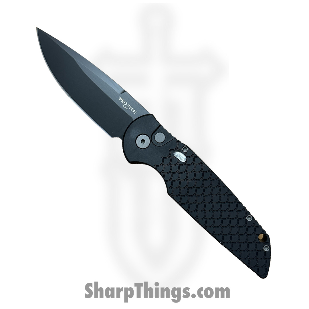 ProTech - TR-3 X1-M - Tactical Response 3 Military Issue - Automatic Knife - 154CM Coated Drop Point - Aluminum - Black