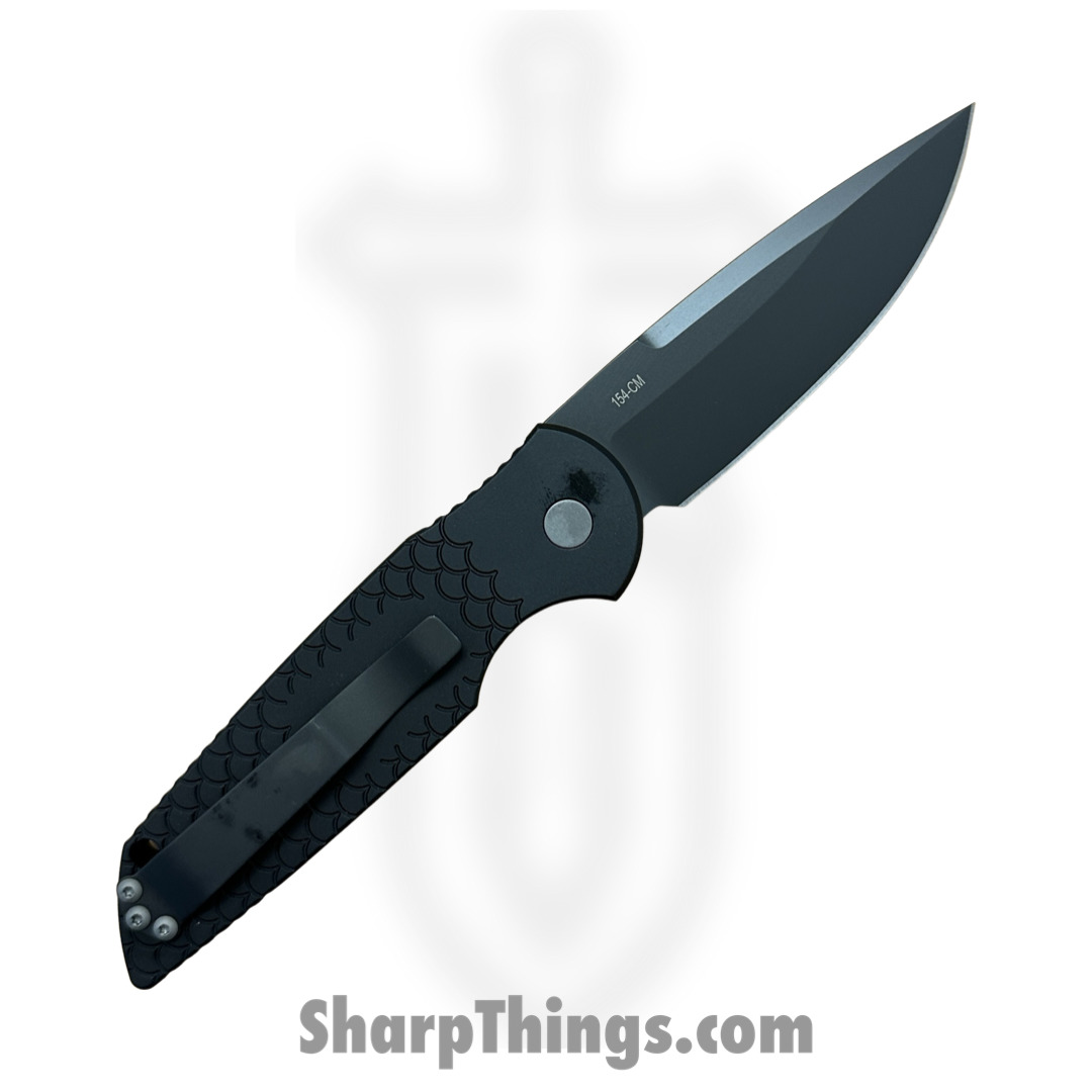 ProTech - TR-3 X1-M - Tactical Response 3 Military Issue - Automatic Knife - 154CM Coated Drop Point - Aluminum - Black - Image 2