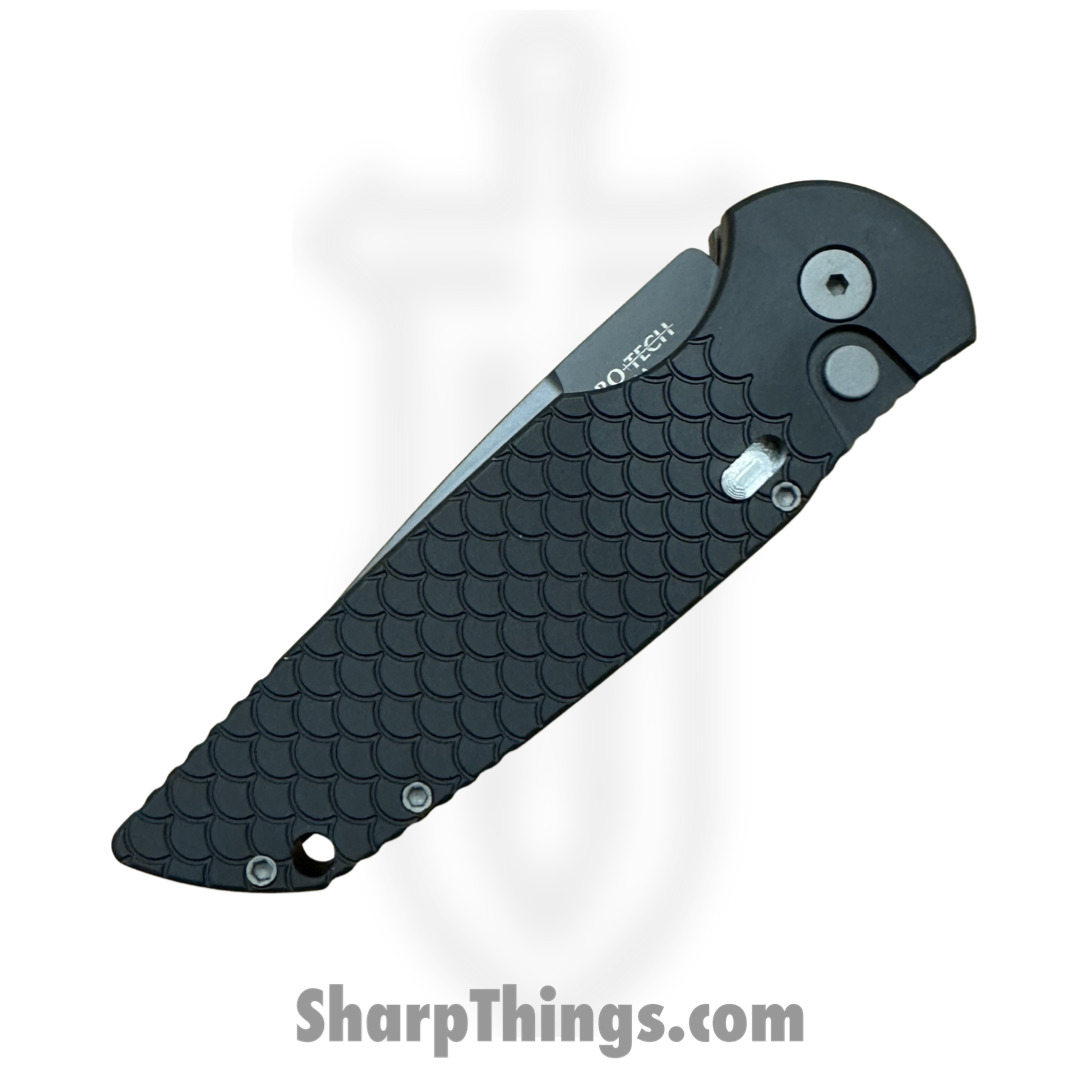 ProTech - TR-3 X1-M - Tactical Response 3 Military Issue - Automatic Knife - 154CM Coated Drop Point - Aluminum - Black - Image 4