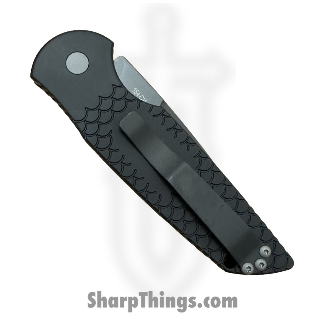 ProTech - TR-3 X1-M - Tactical Response 3 Military Issue - Automatic Knife - 154CM Coated Drop Point - Aluminum - Black - Image 3