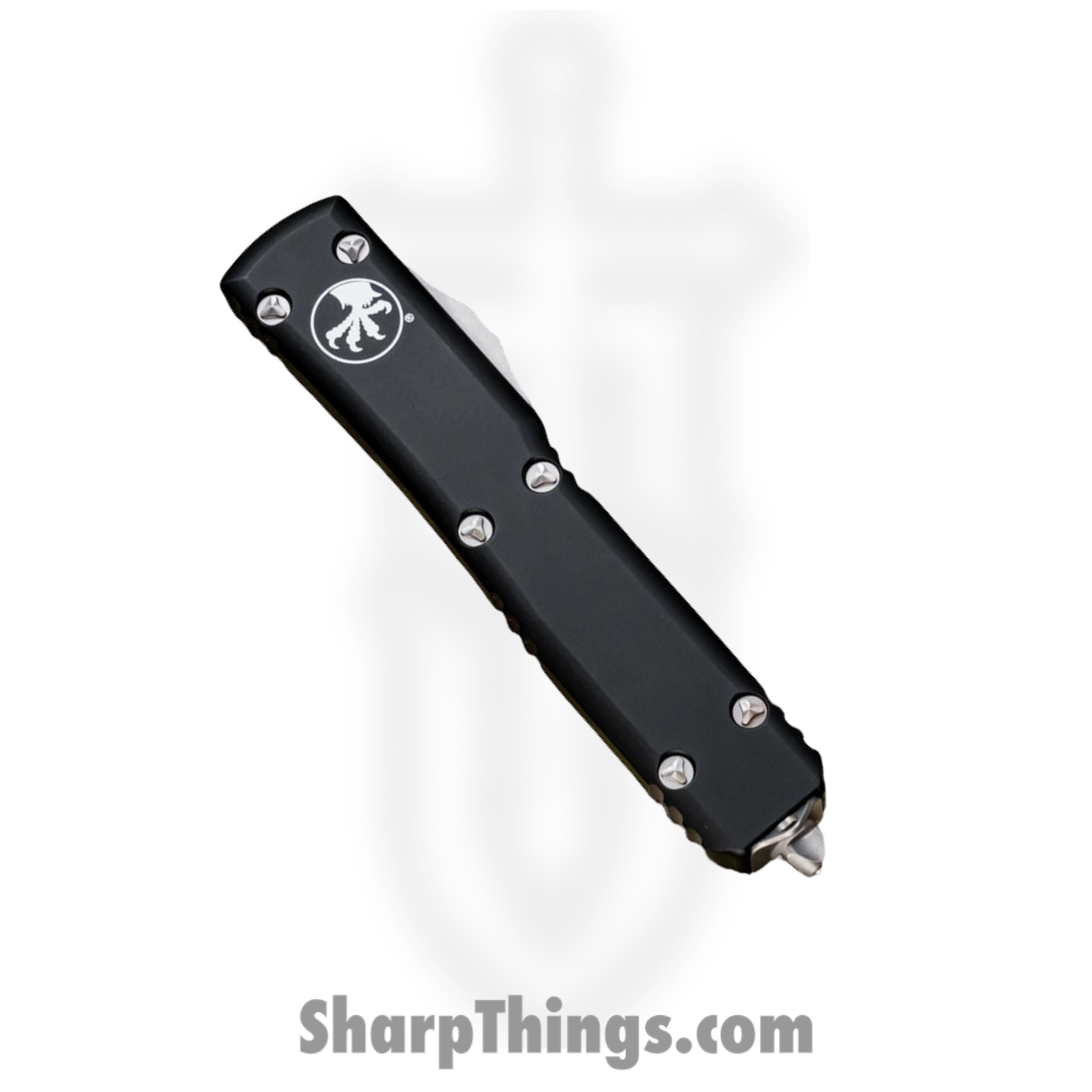 Microtech - 121-5 - Ultratech - OTF Auto - M390, 204P, Elmax, or XHP Satin Drop Point P/S - Aluminum - Black - Image 3