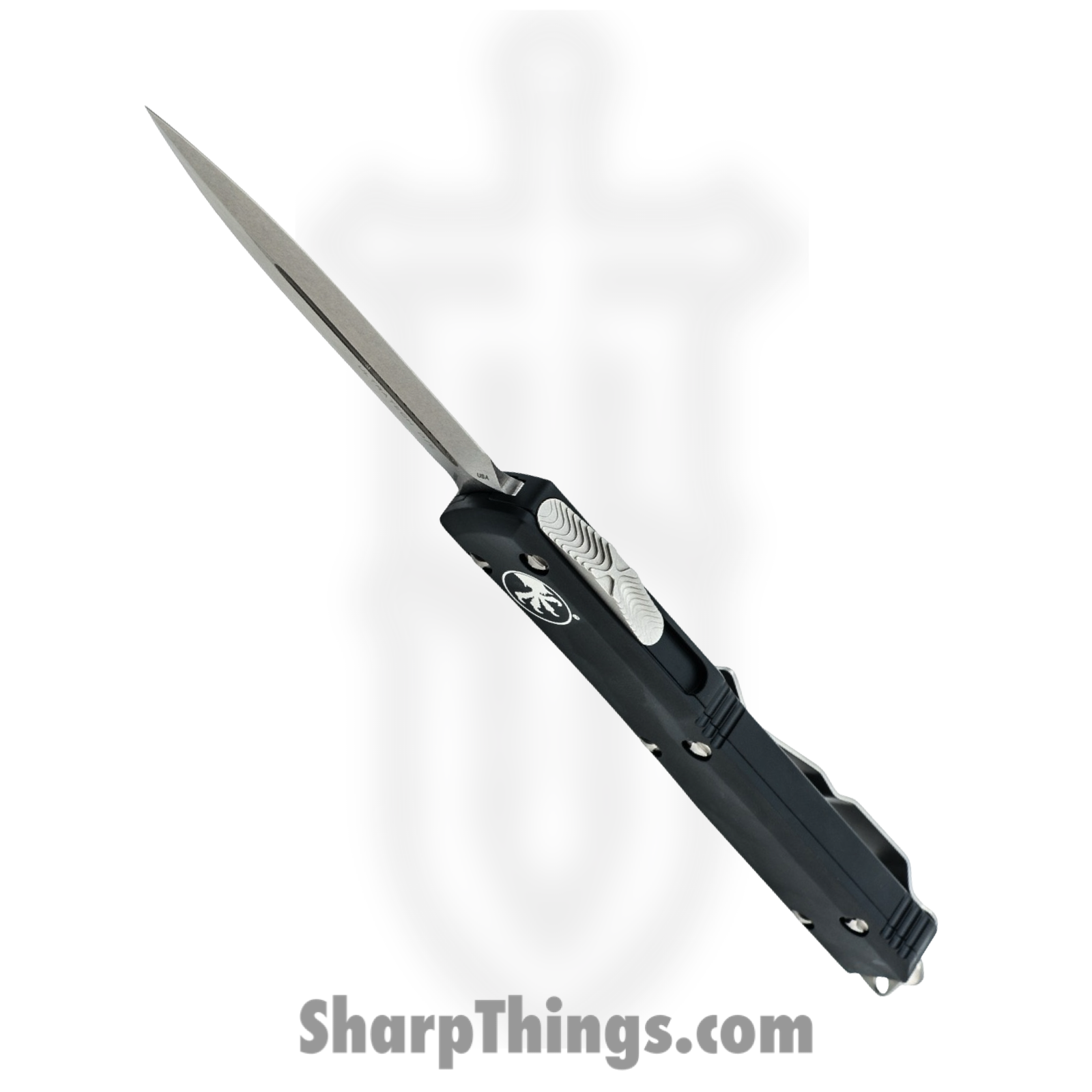 Microtech - 122-10 - Ultratech - OTF Auto - M390, 204P, Elmax, or XHP Stonewash Dagger - Aluminum - Black - Image 3