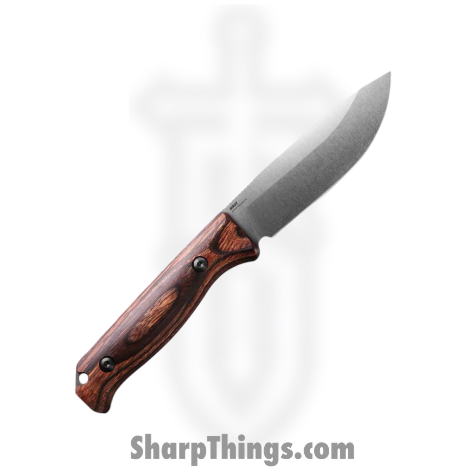 Benchmade - 15002 - Saddle Mountain Skinner - Fixed Blade Knife - CPM S30V Stonewash Drop Point - Wood - Brown - Image 2