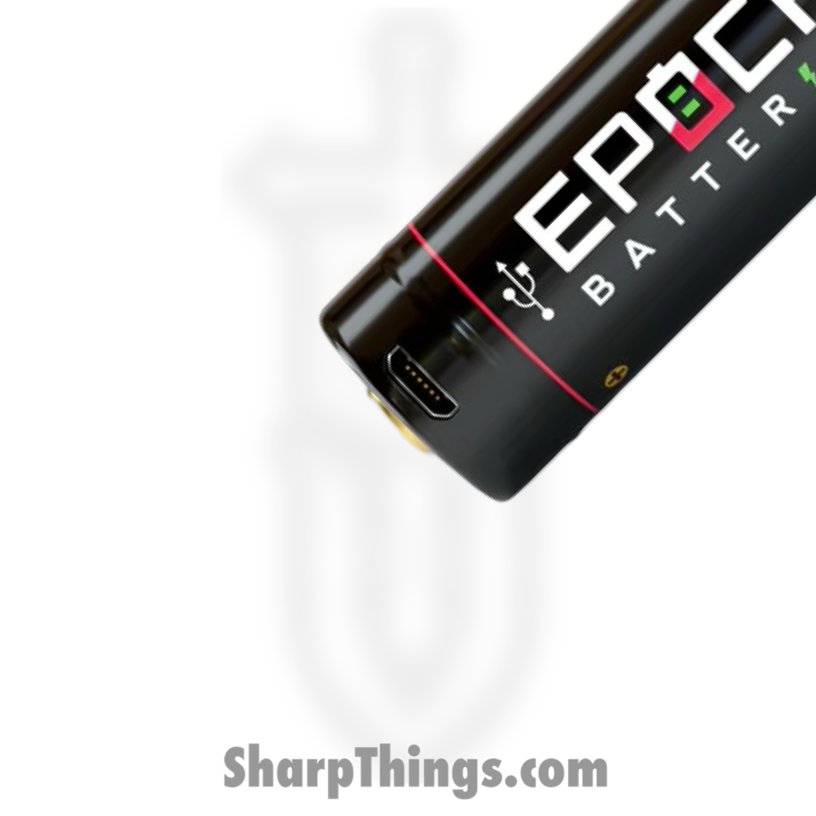 Epoch - 18650-35-PUSB - 18650 3500mAh 8A USB Rechargeable Protected Battery - Black - Image 2