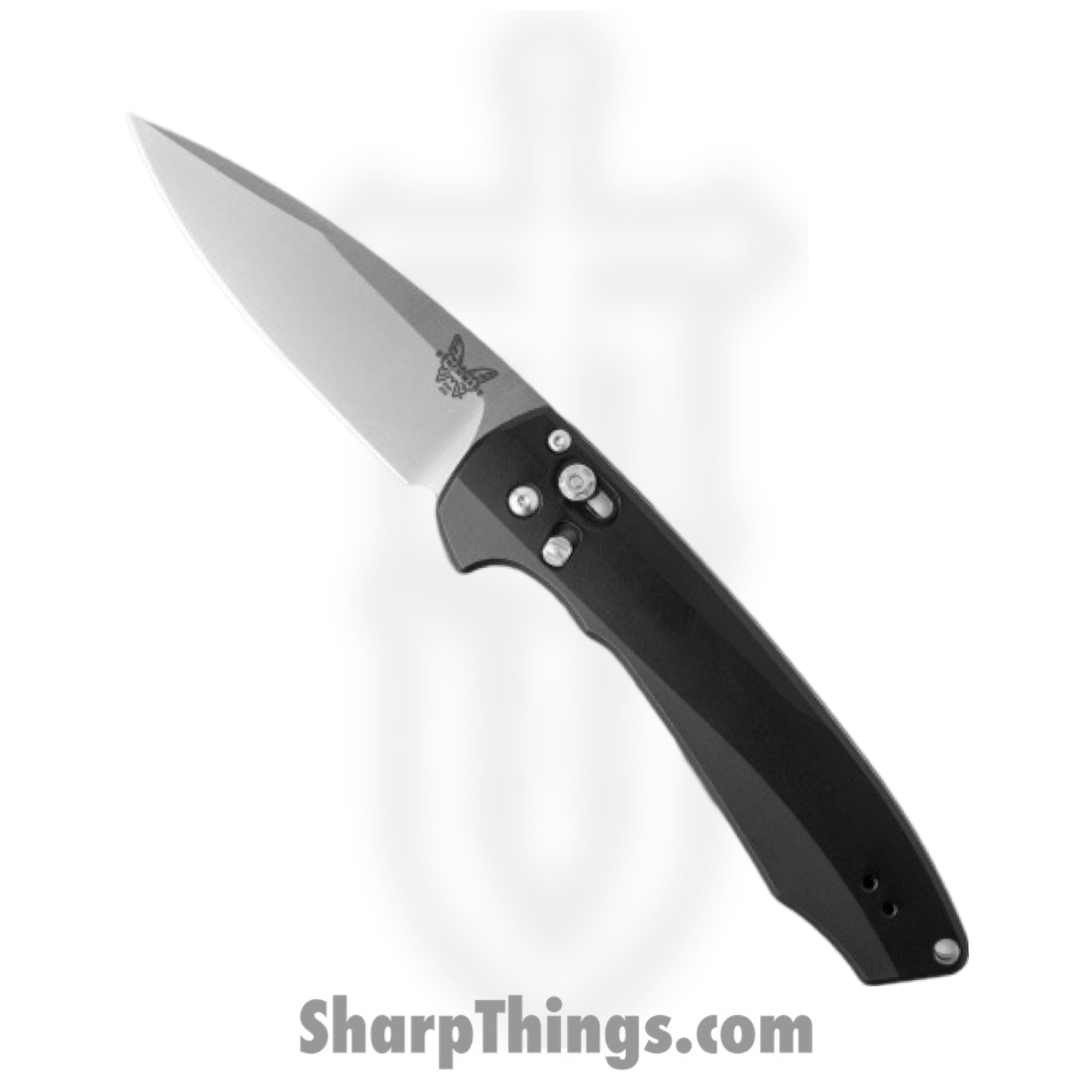 Benchmade - 490 - Arcane - Assisted Open Knife - S90V Satin Drop Point - Aluminum - Black