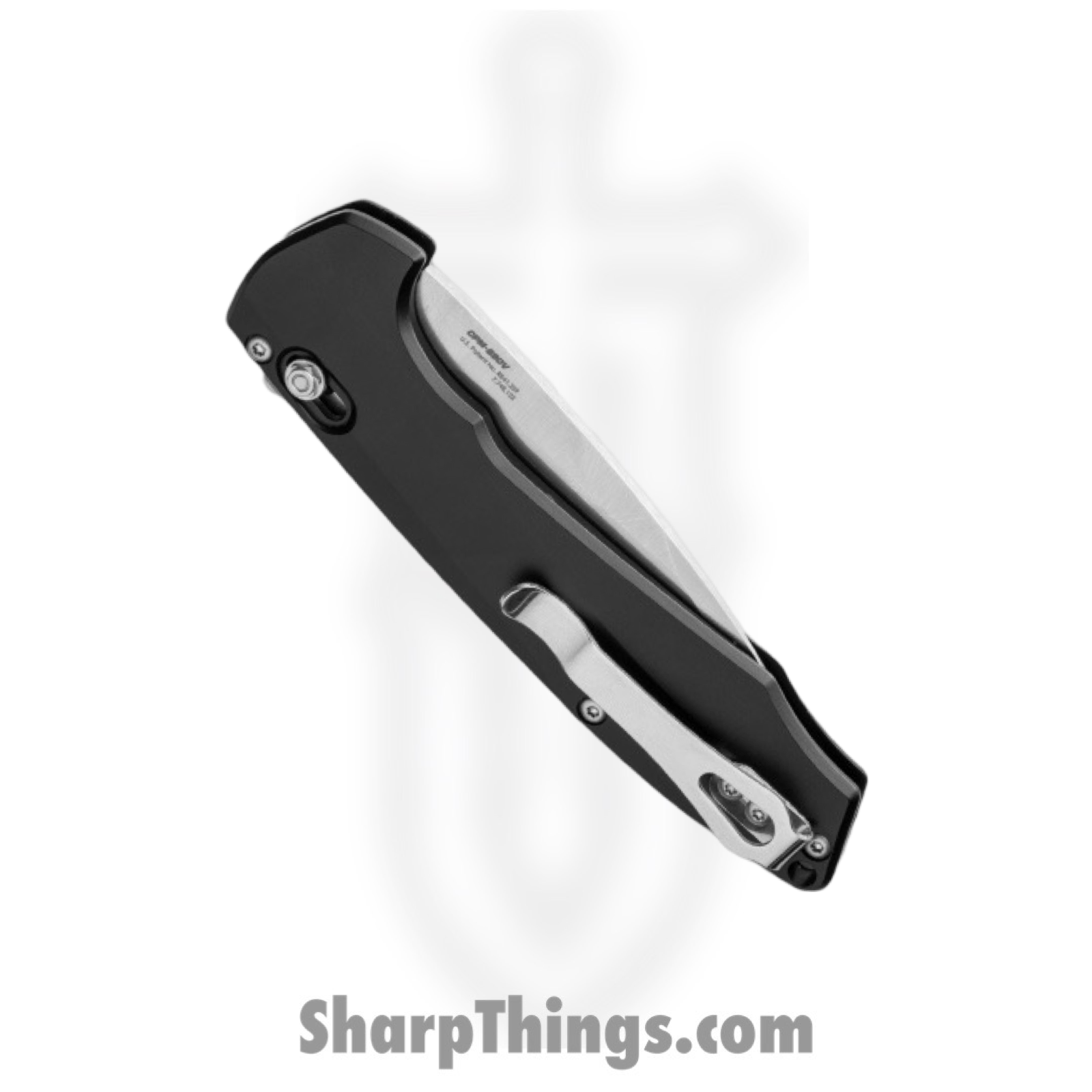 Benchmade - 490 - Arcane - Assisted Open Knife - S90V Satin Drop Point - Aluminum - Black - Image 3