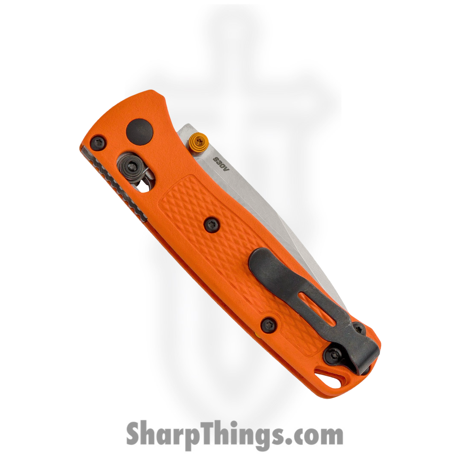 Benchmade - 533 - Mini Bugout - Folding Knife - S30V Stonewash Drop Point - Grivory - Orange - Image 3
