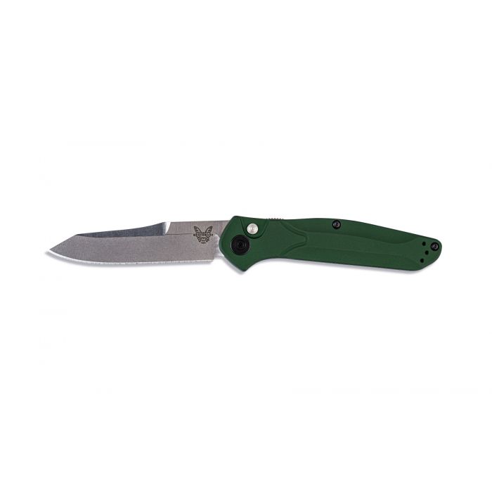 Benchmade - 9400 - Osborne - Automatic Knife - S30V Satin Modified Reverse Tanto - Aluminum - Green - Image 10