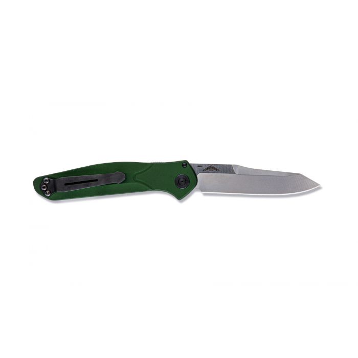 Benchmade - 9400 - Osborne - Automatic Knife - S30V Satin Modified Reverse Tanto - Aluminum - Green - Image 9