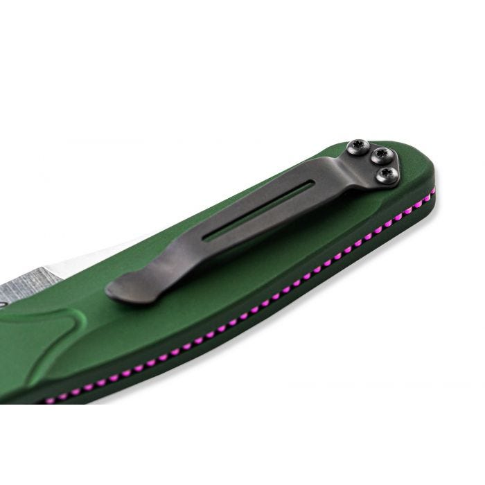 Benchmade - 9400 - Osborne - Automatic Knife - S30V Satin Modified Reverse Tanto - Aluminum - Green - Image 6