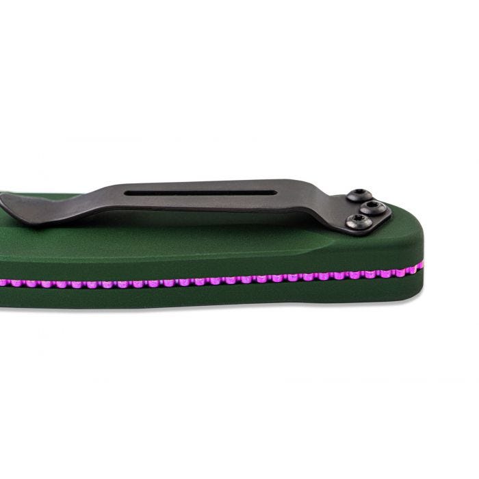 Benchmade - 9400 - Osborne - Automatic Knife - S30V Satin Modified Reverse Tanto - Aluminum - Green - Image 12