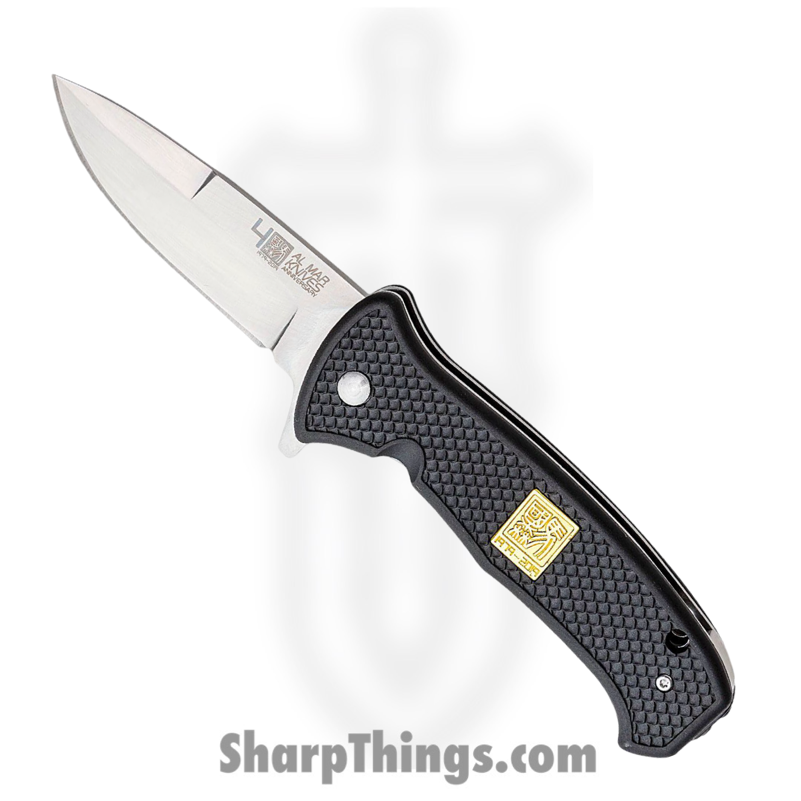 Al Mar - AMK9202 - 40th Anniversary SERE - Automatic Knife - D2 Satin Drop Point - FRN with Logo Inlay - Black Gold