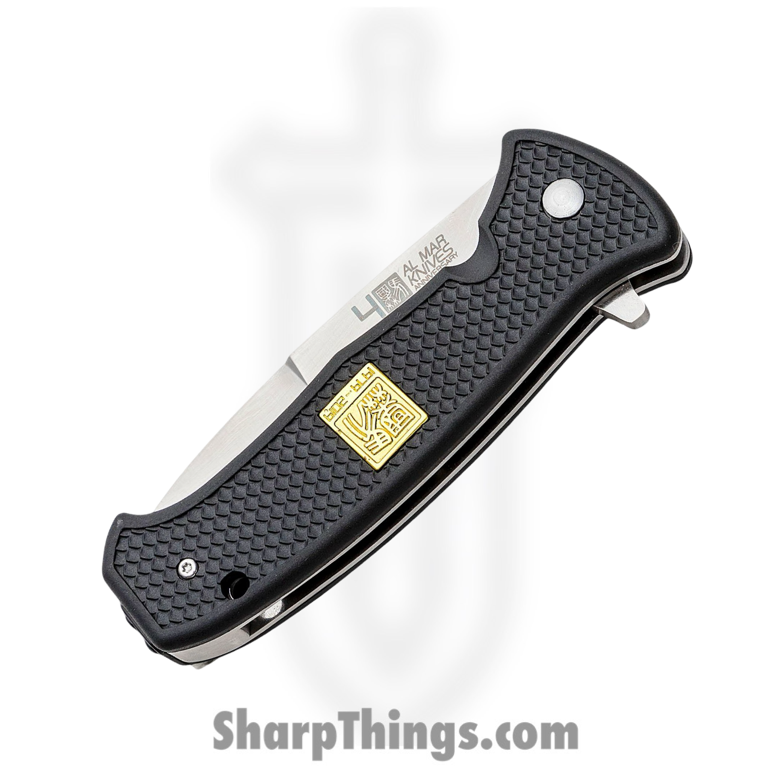 Al Mar - AMK9202 - 40th Anniversary SERE - Automatic Knife - D2 Satin Drop Point - FRN with Logo Inlay - Black Gold - Image 2
