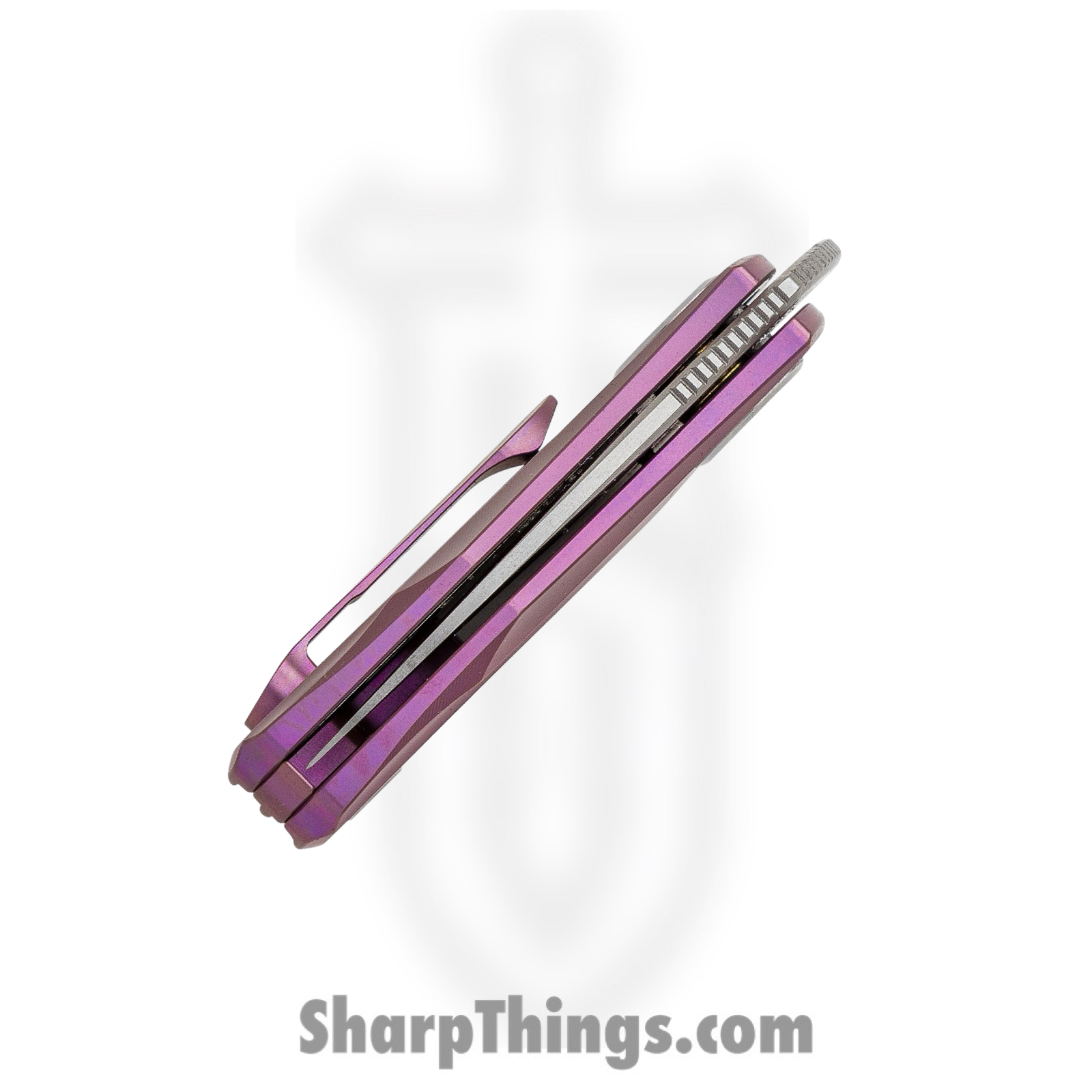 Bestech Knives - BTKT1912C - Tulip - Folding Knife - M390 Two Tone Tanto - Titanium - Purple - Image 4