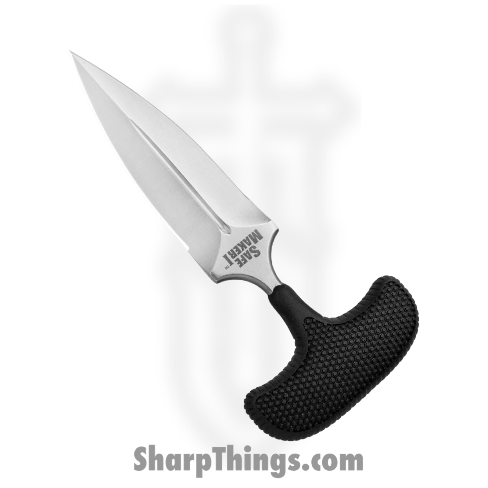 Cold Steel - CS12DBST - Safe Maker - Fixed Blade Knife - AUS-8A Stonewash Dagger - Kray-Ex - Black
