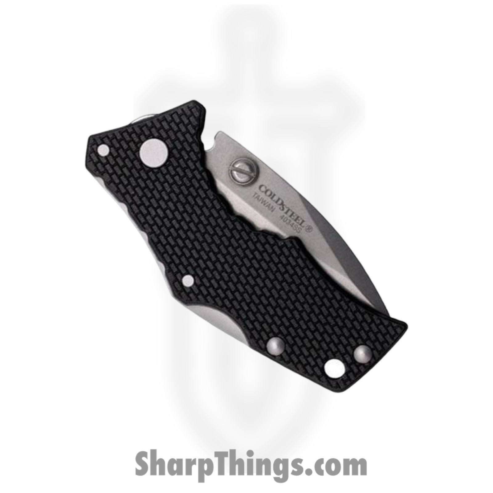 Cold Steel - CS27DS - Micro Recon - Folding Knife - 4034 SS Stonewash Spear Point - G10 Griv-Ex - Black - Image 2