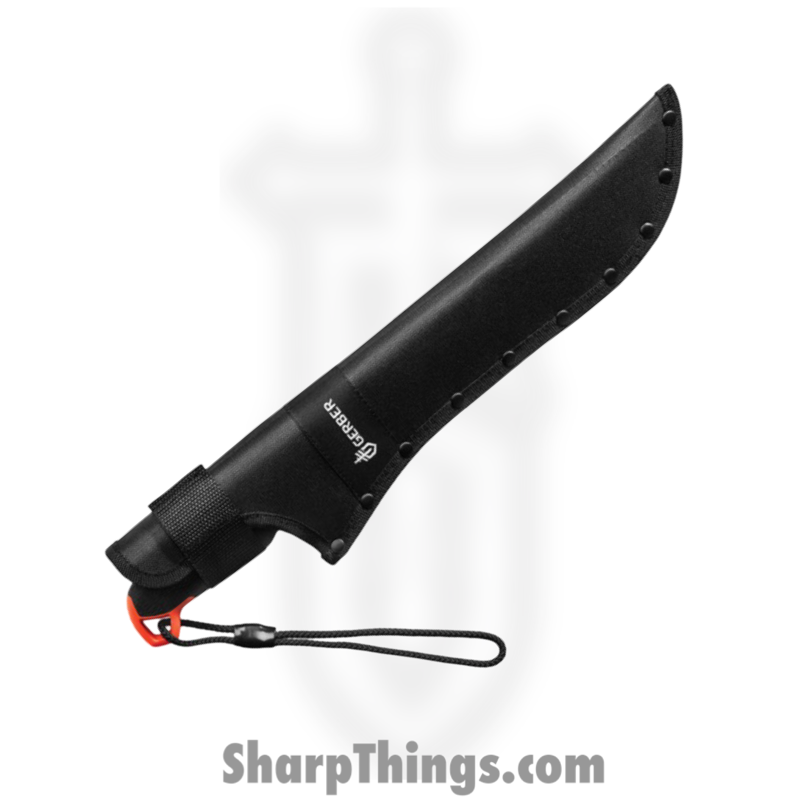 Gerber - G3154 - Compact Clearpath Machete - Fixed Blade Knife - Stainless Blasted Sawback - Gator Grip - Black Orange - Image 2