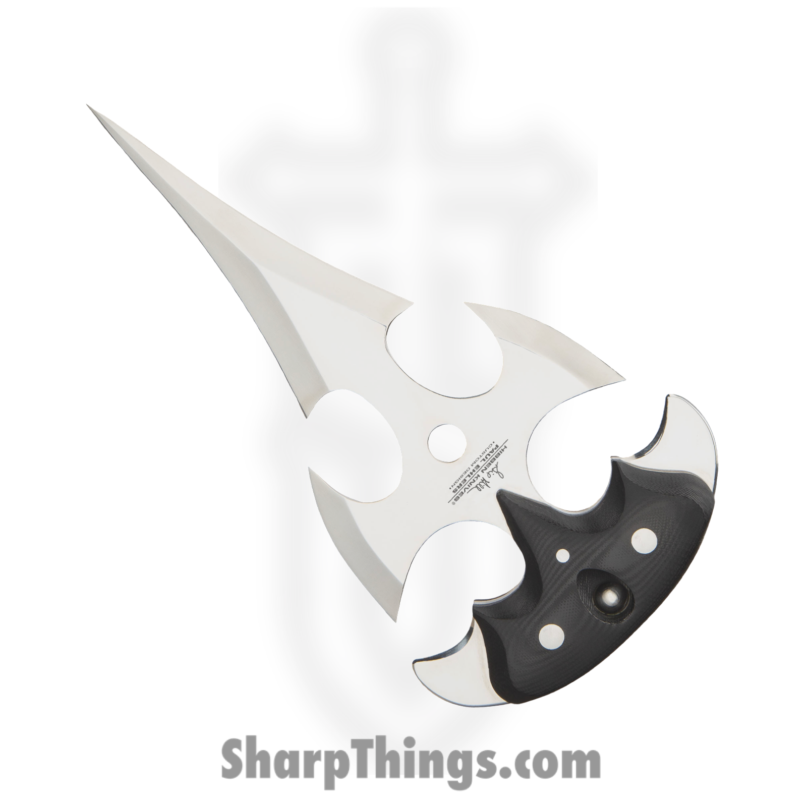 Gil Hibben - GH5087 - Gremlin Push Dagger - Fixed Blade Knife - 5Cr15MoV Satin Dagger - Linen Micarta - Black