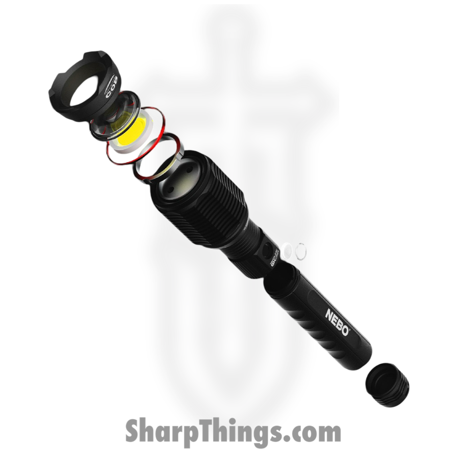 Nebo - NEB-FLT-0002 - Redline 6K LED Rechargeable Flashlight - Aluminum - Black - Image 3