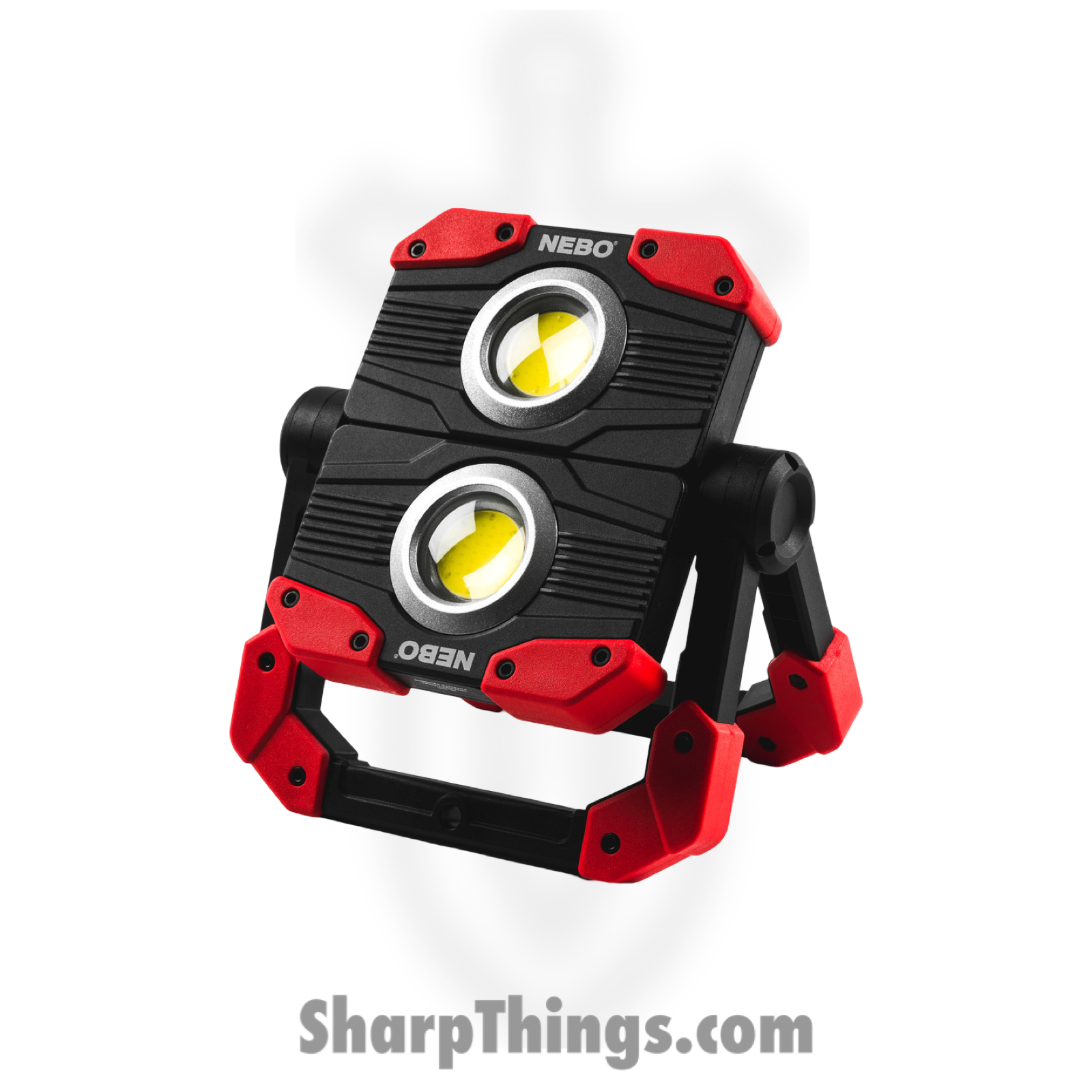 Nebo - NEB-WLT-0015 - Omni 2K Directional Rechargeable Work Light - Rubber Coated - Black Red