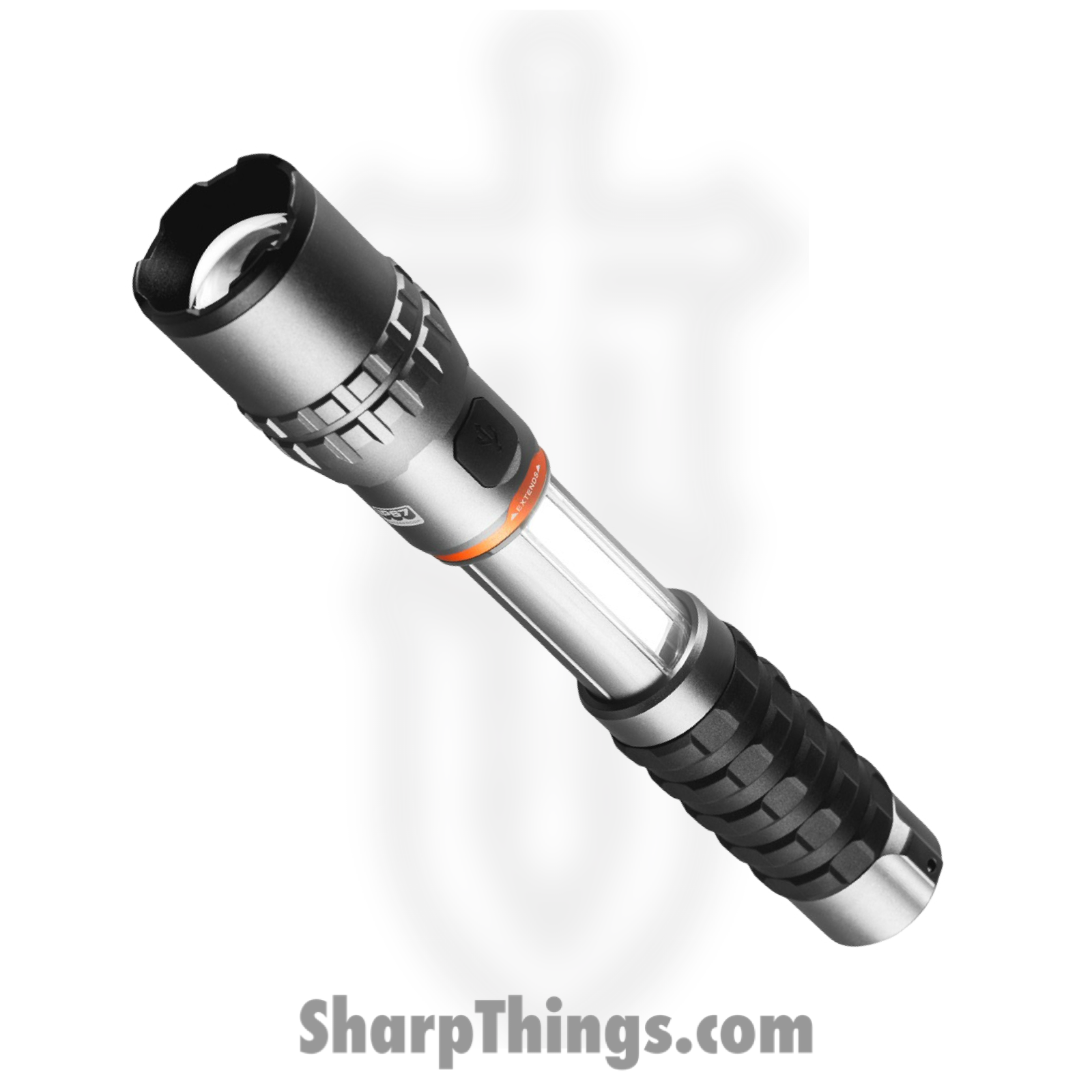 Nebo - NEB-WLT-1003 - Slyde King 2K LED with 500 Lumen COB Rechargeable Flashlight - Aluminum - Black - Image 2