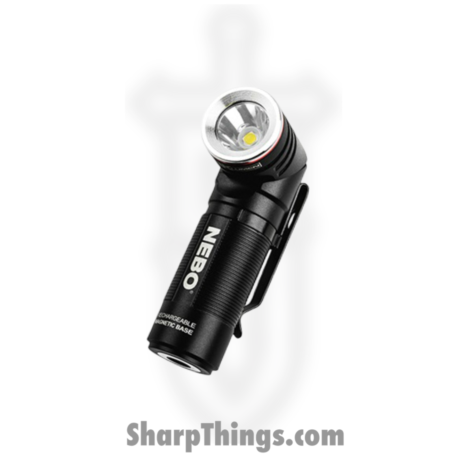 Nebo - NEB6907 - Swyvel Right Angle 1K Lumen Rechargeable Flashlight - Aluminum - Black