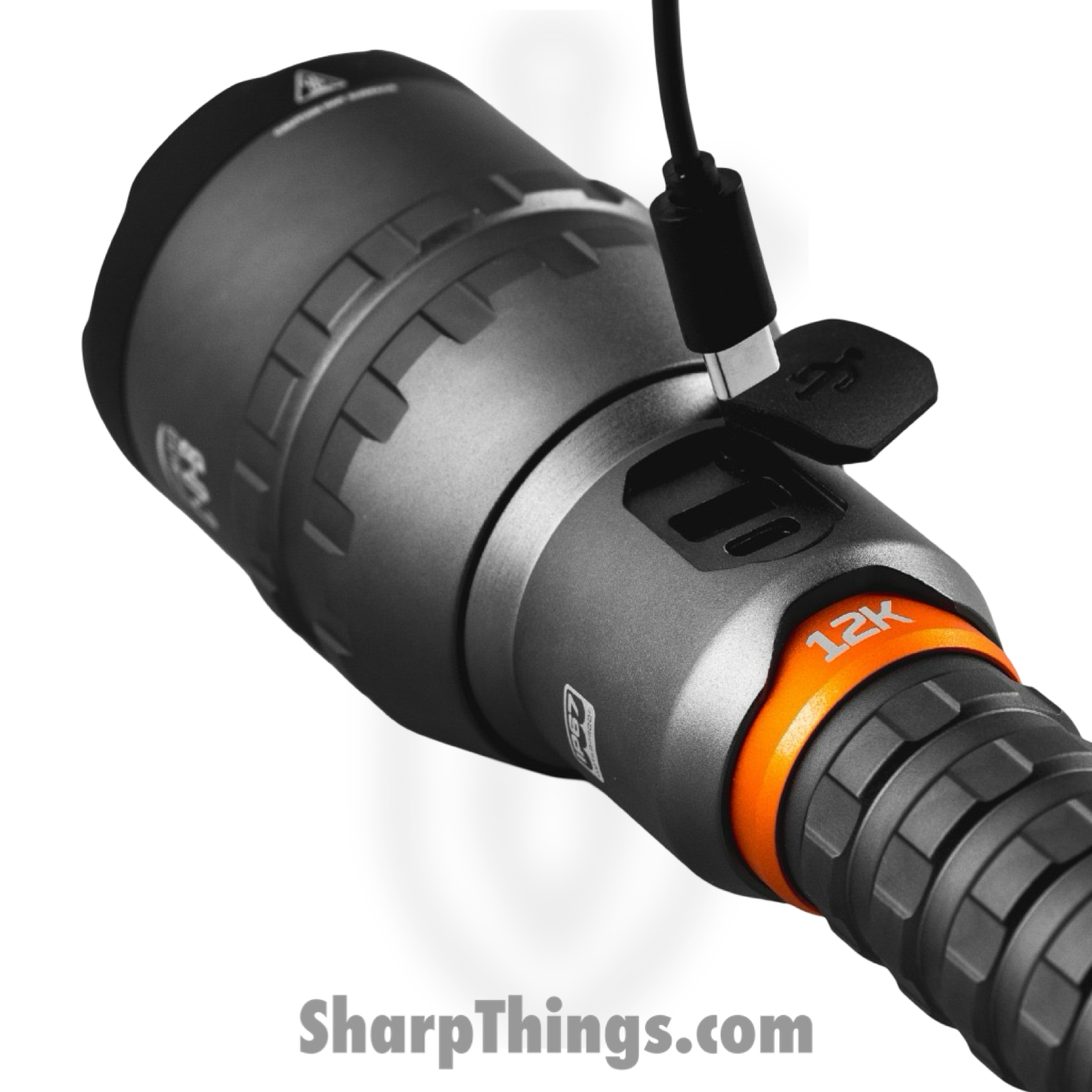 Nebo - NEBFLT1007 - 12K LED Rechargeable Flashlight - Aluminum - Black - Image 2