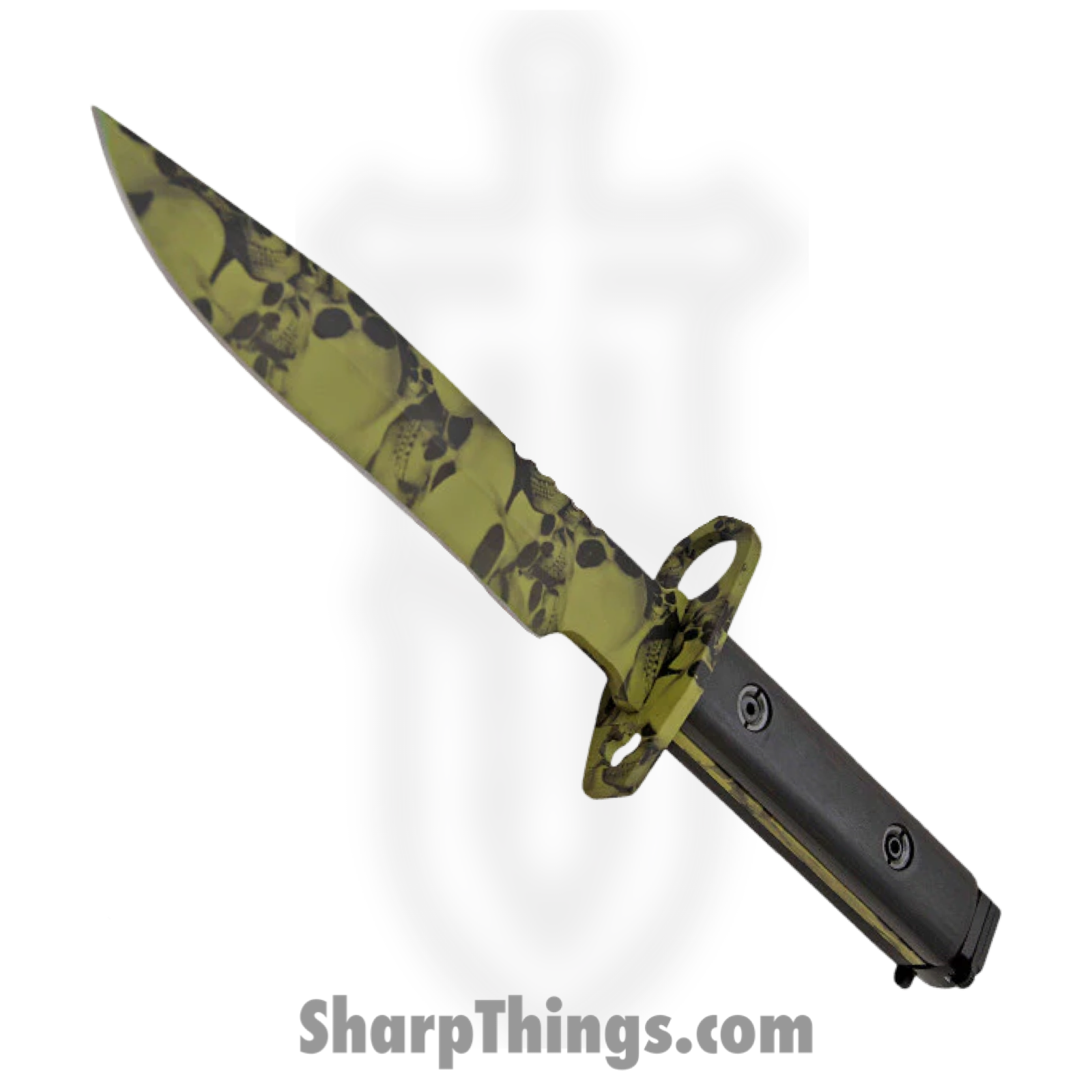 Shadow Ops - YF-01-GR - Undead AR-15 Bayonet - Fixed Blade Knife - Forged Steel Drop Point - ABS - Green