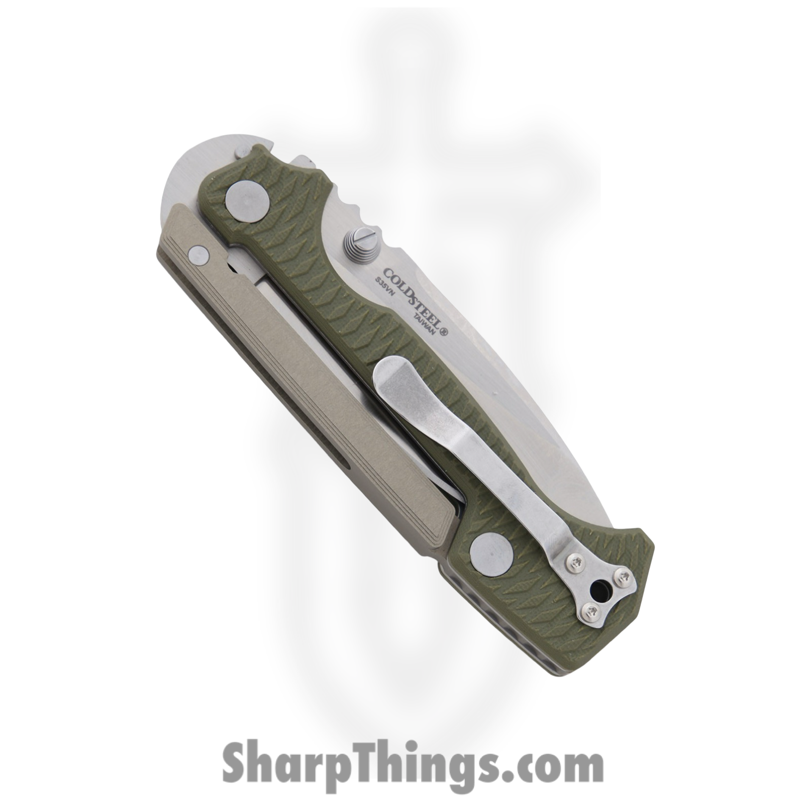 Cold Steel - CS58SQ - AD-15 - Folding Knife - S35VN Stonewash Drop Point - G10 - OD Green - Image 5