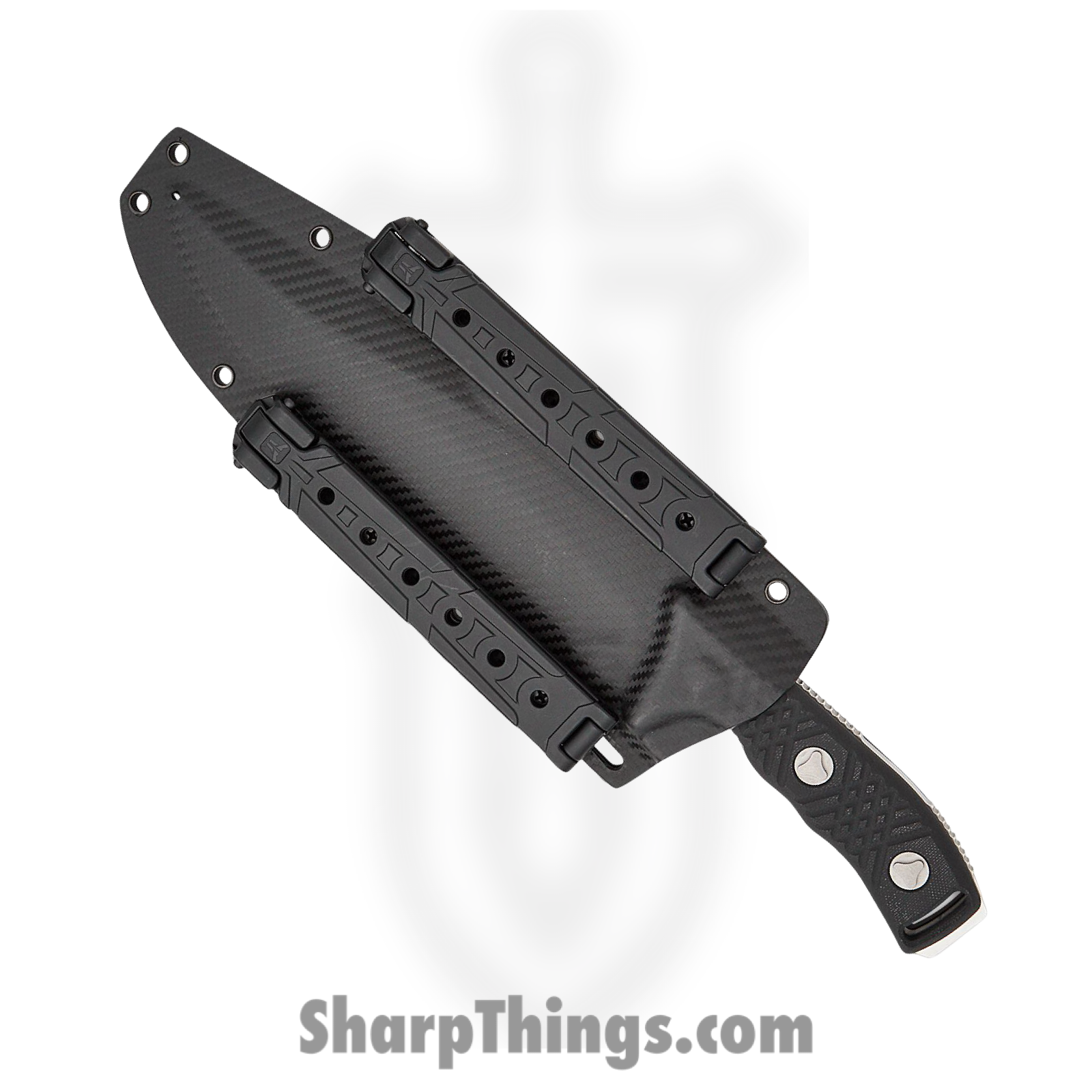 Microtech - 104-10 - Arbiter - Fixed Blade Knife - M390, 204P, Elmax, or XHP Stonewash Recurve - G10 - Black - Image 3