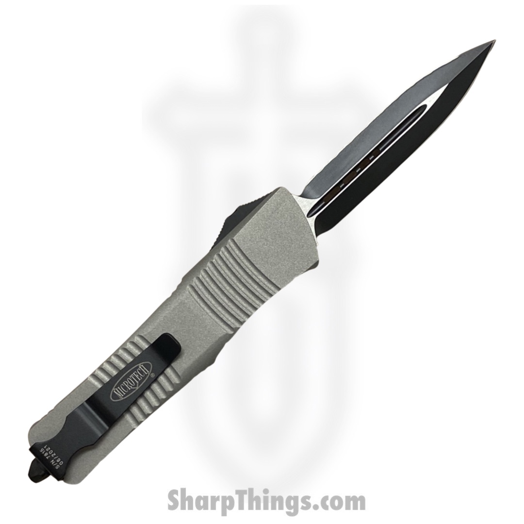 Microtech - 138-3TG - NOS - Combat Troodon - OTF Auto - M390 Coated Dagger - 6061-T6 Aluminum - Gray - Image 3