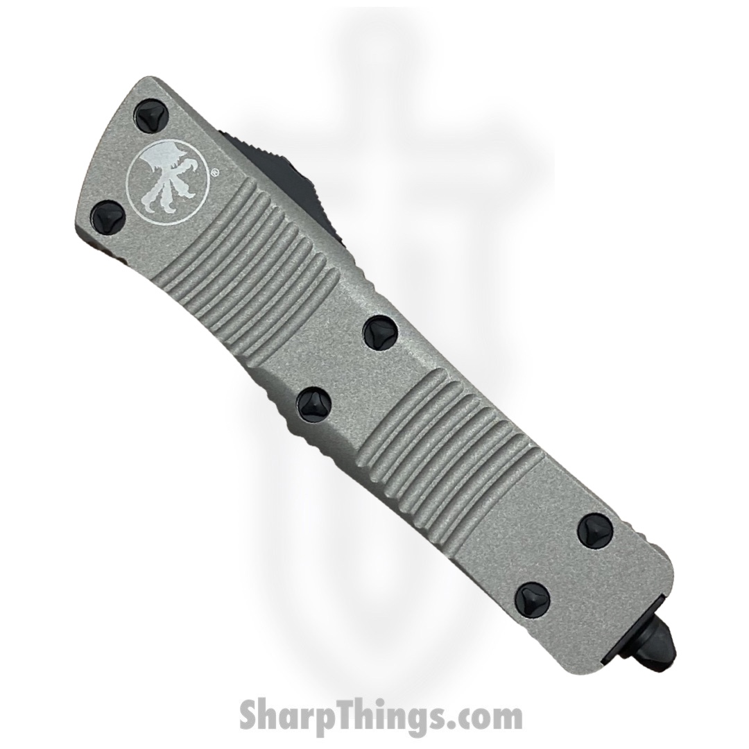 Microtech - 138-3TG - NOS - Combat Troodon - OTF Auto - M390 Coated Dagger - 6061-T6 Aluminum - Gray - Image 2