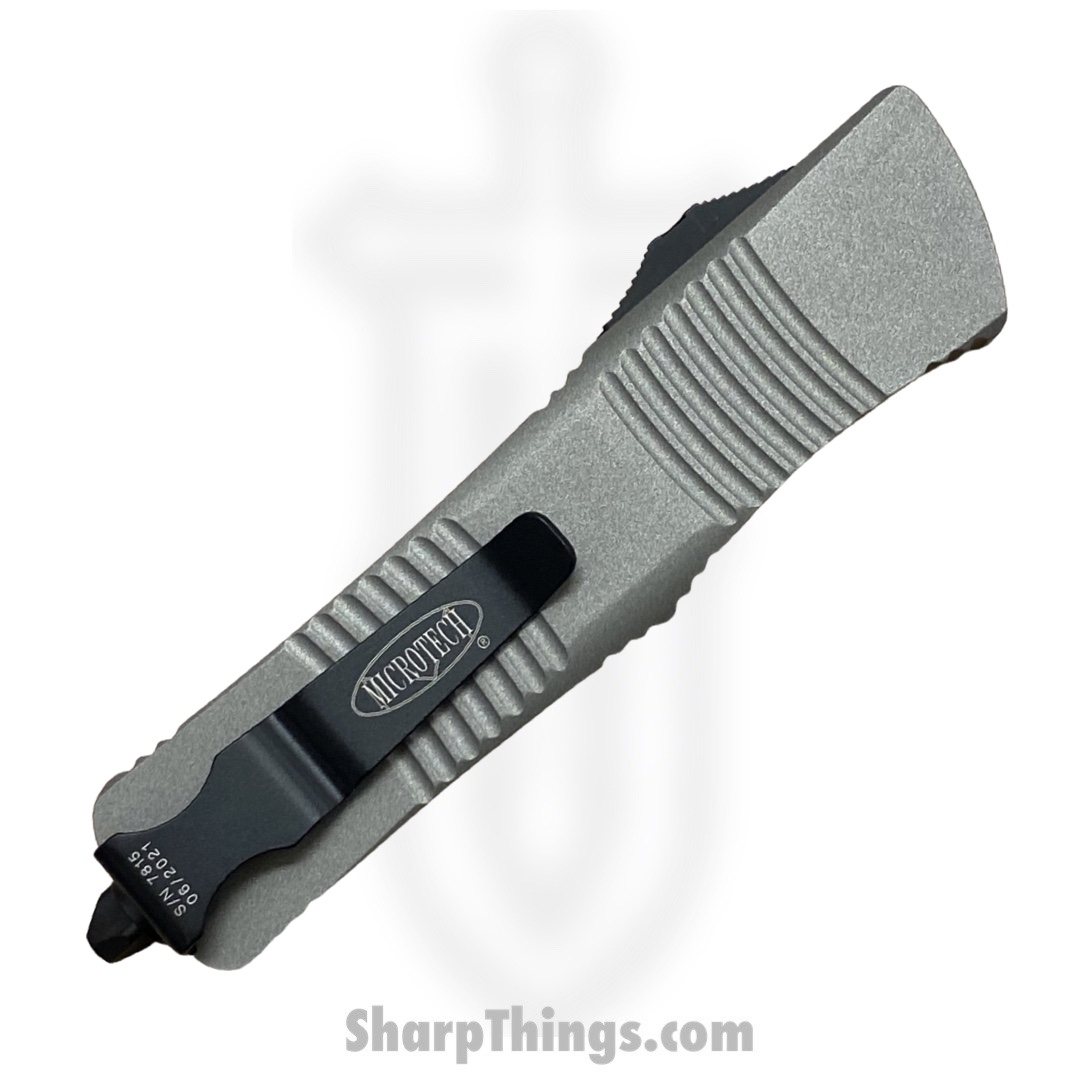 Microtech - 138-3TG - NOS - Combat Troodon - OTF Auto - M390 Coated Dagger - 6061-T6 Aluminum - Gray - Image 7