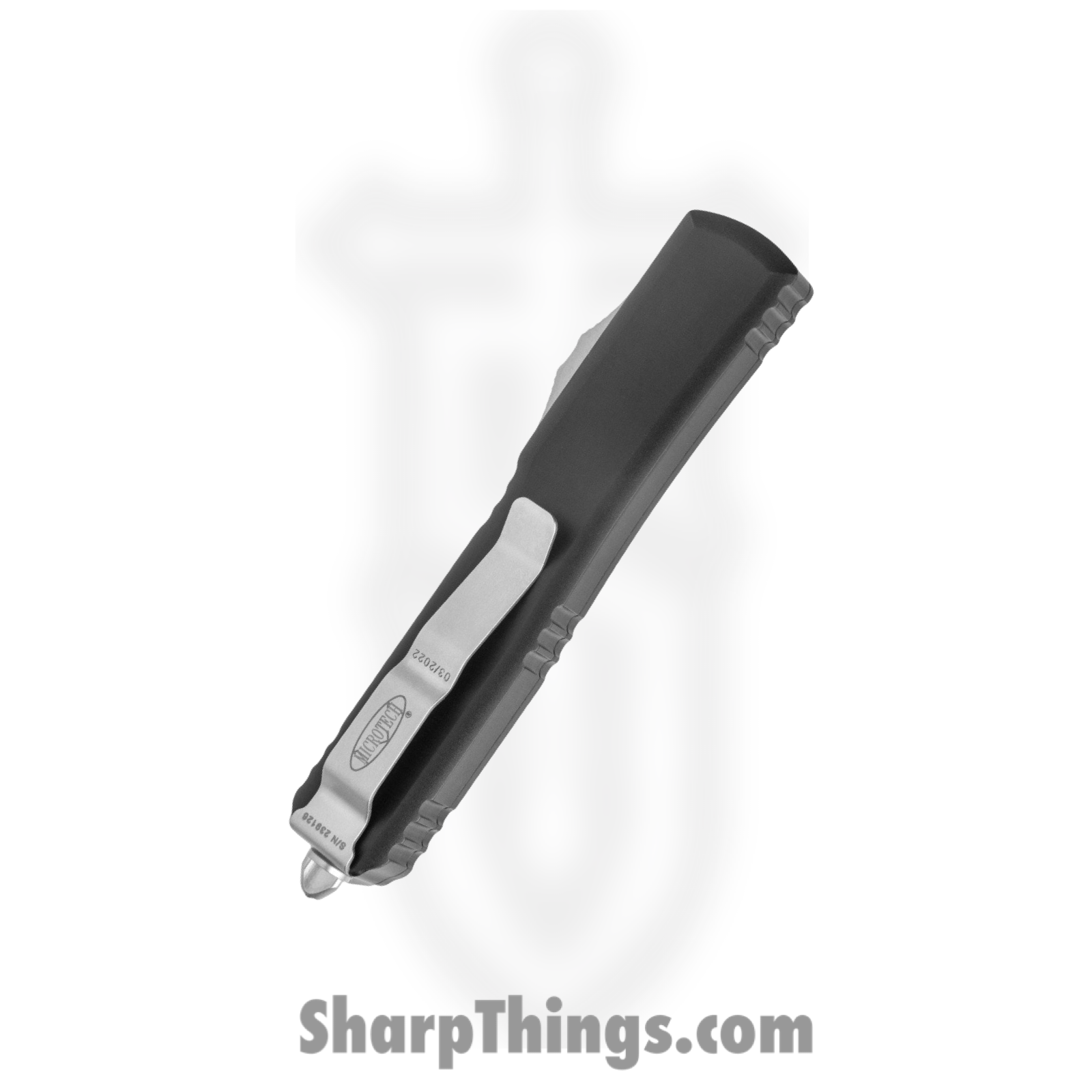 Microtech - 121-4 - Ultratech - OTF Auto - M390, 204P, Elmax, or XHP Satin Drop Point - Aluminum - Black - Image 3